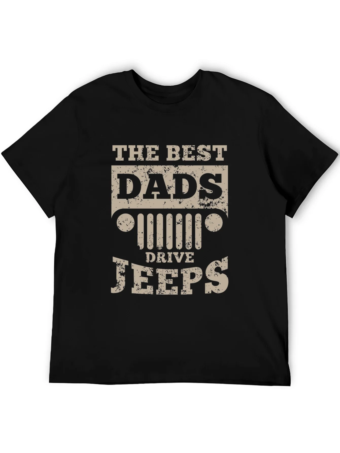 Camiseta Negra The Best Dads Drive Jeeps