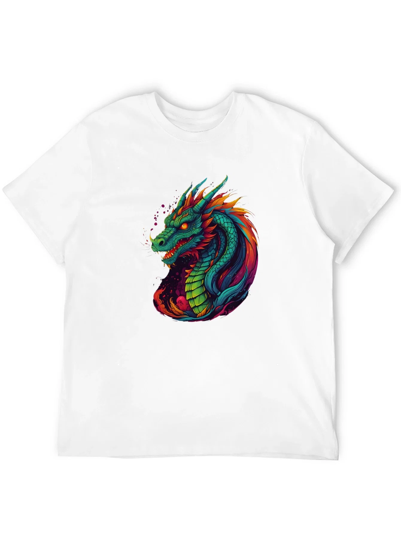 Rebbecca Vibrant Dragon Graphic Tee - Cool Mens T-Shirt