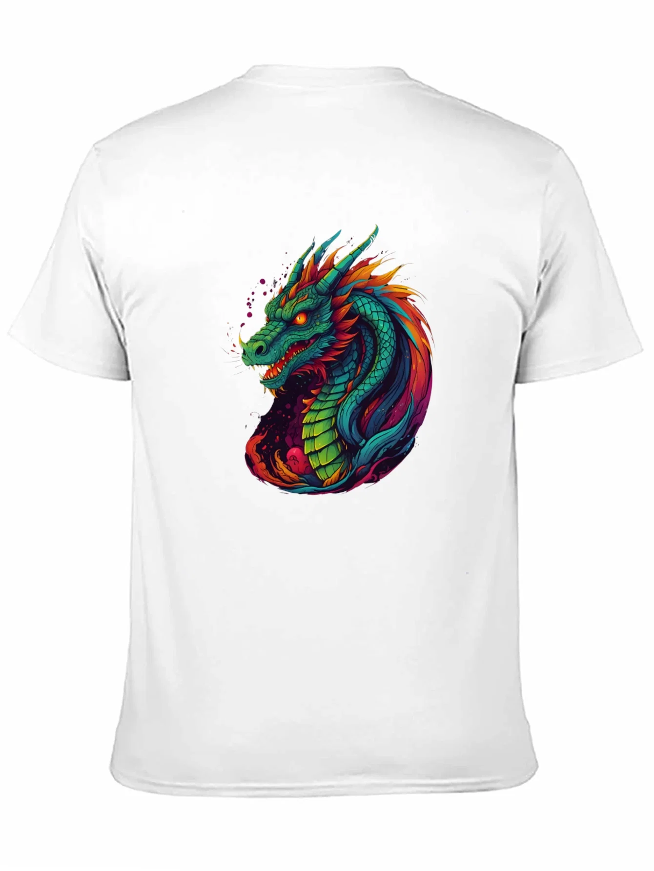 Rebbecca Vibrant Dragon Graphic Tee - Cool Mens T-Shirt