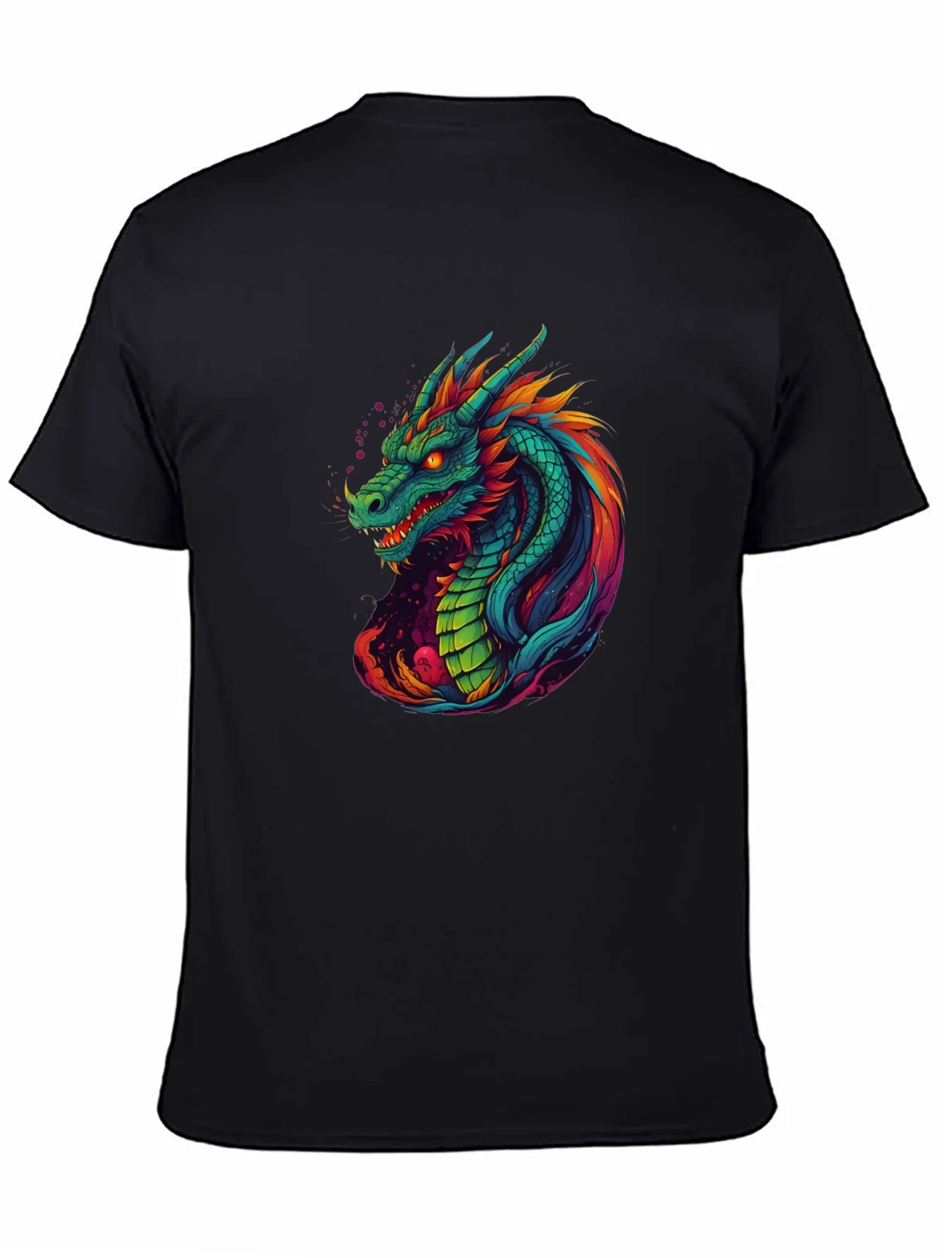 Rebbecca Vibrant Dragon Graphic Tee - Cool Mens T-Shirt