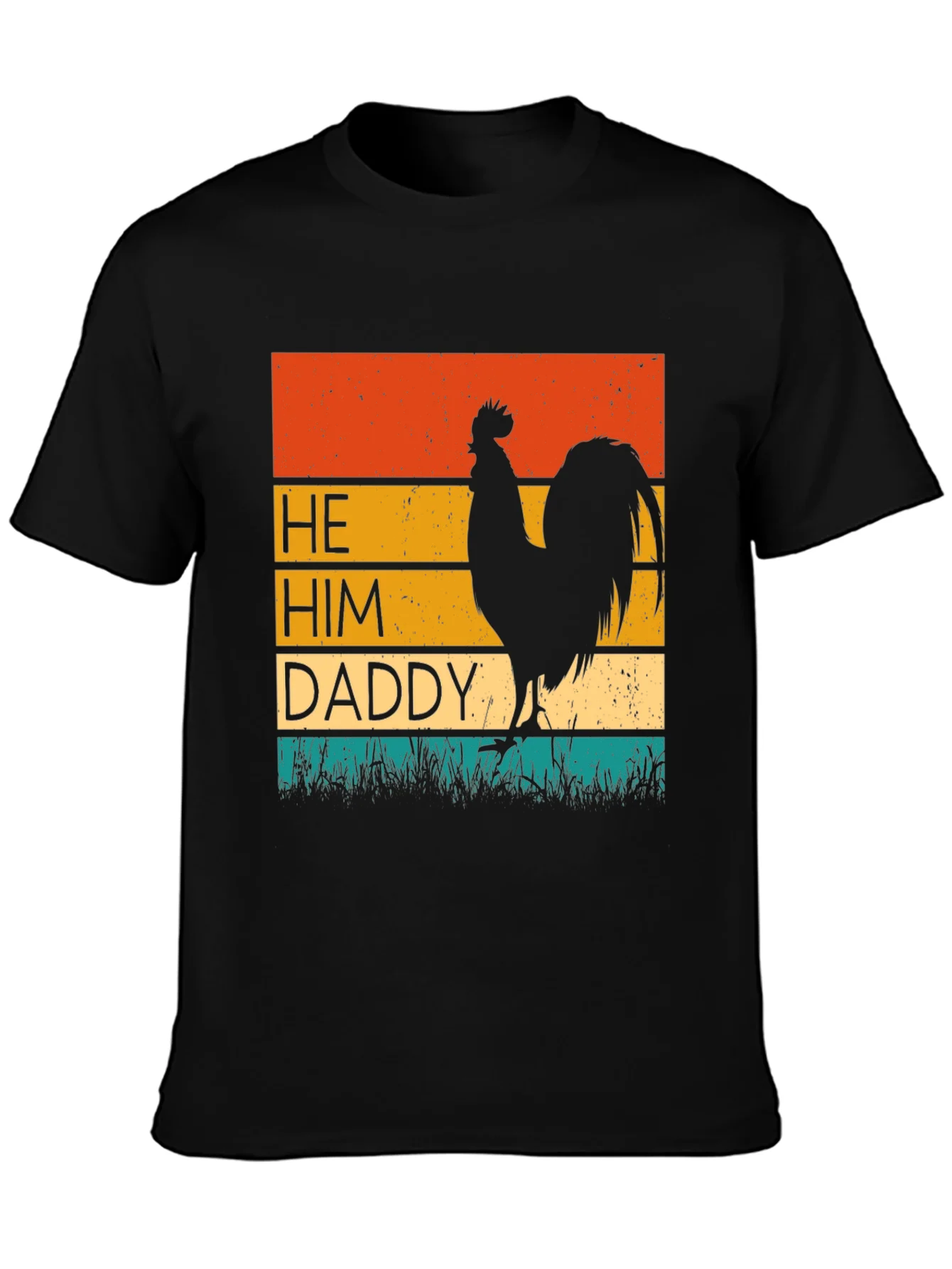 Rebbecca He Him Daddy Rooster Graphic Tee - Black