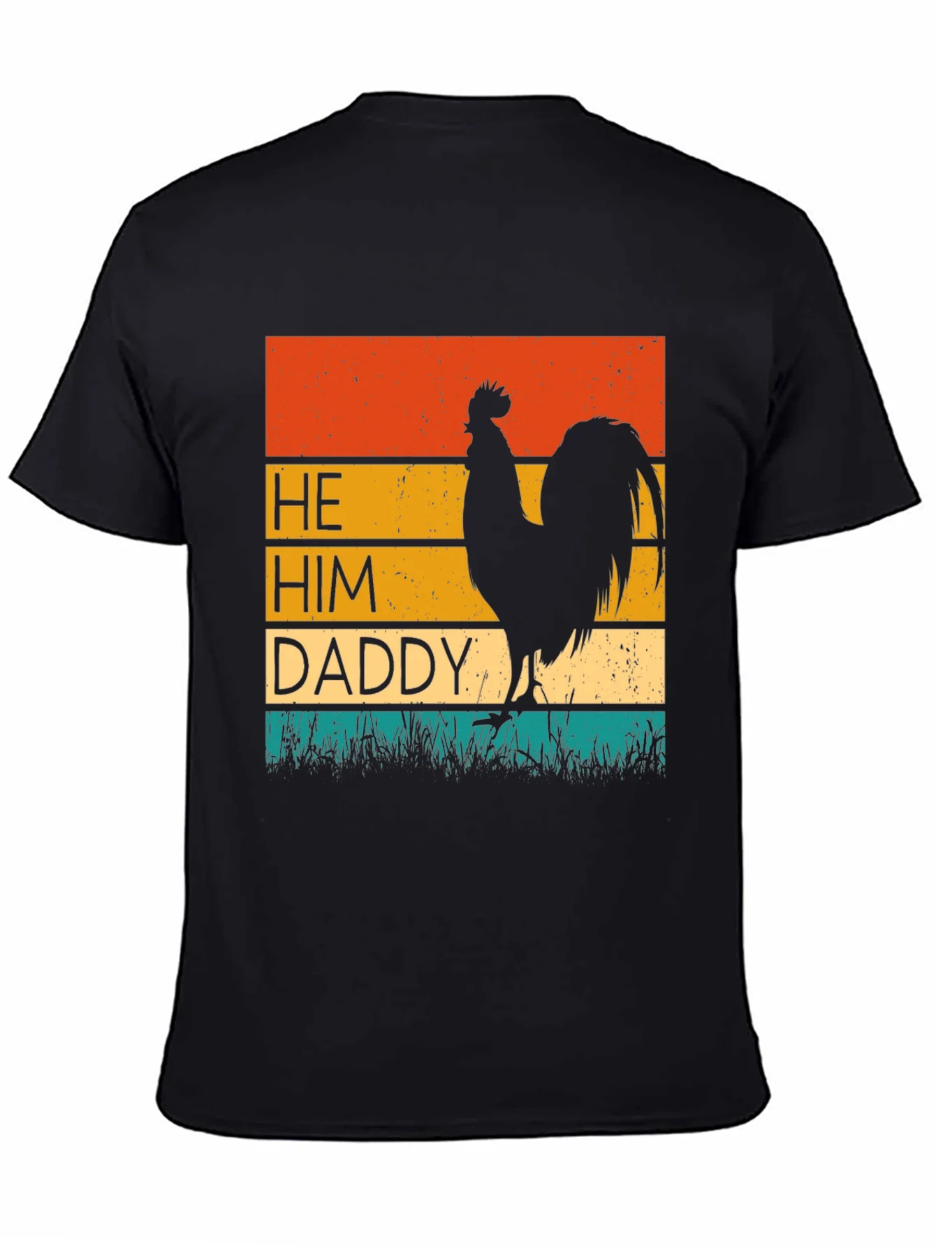 Rebbecca He Him Daddy Rooster Graphic Tee - Black