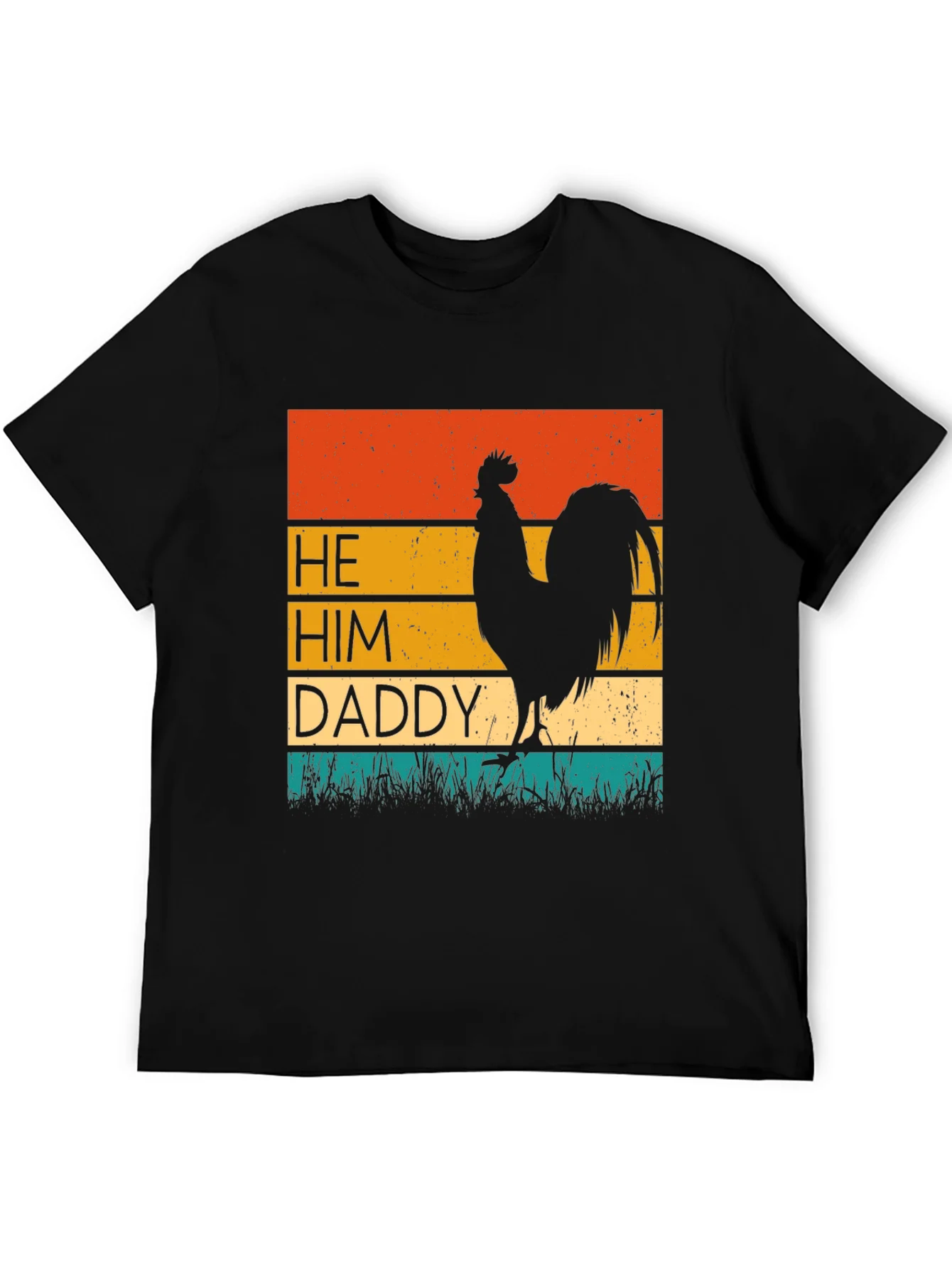 Rebbecca He Him Daddy Rooster Graphic Tee - Black