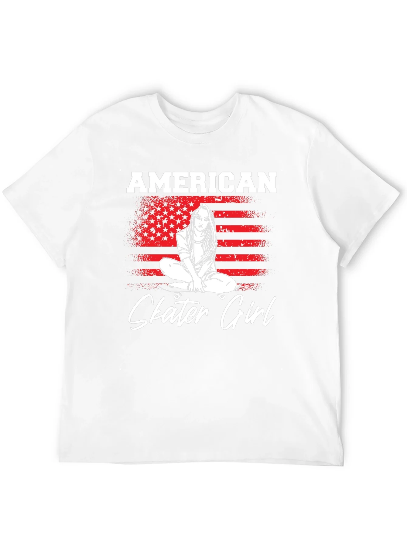Camiseta Negra American Skater Girl Unisex