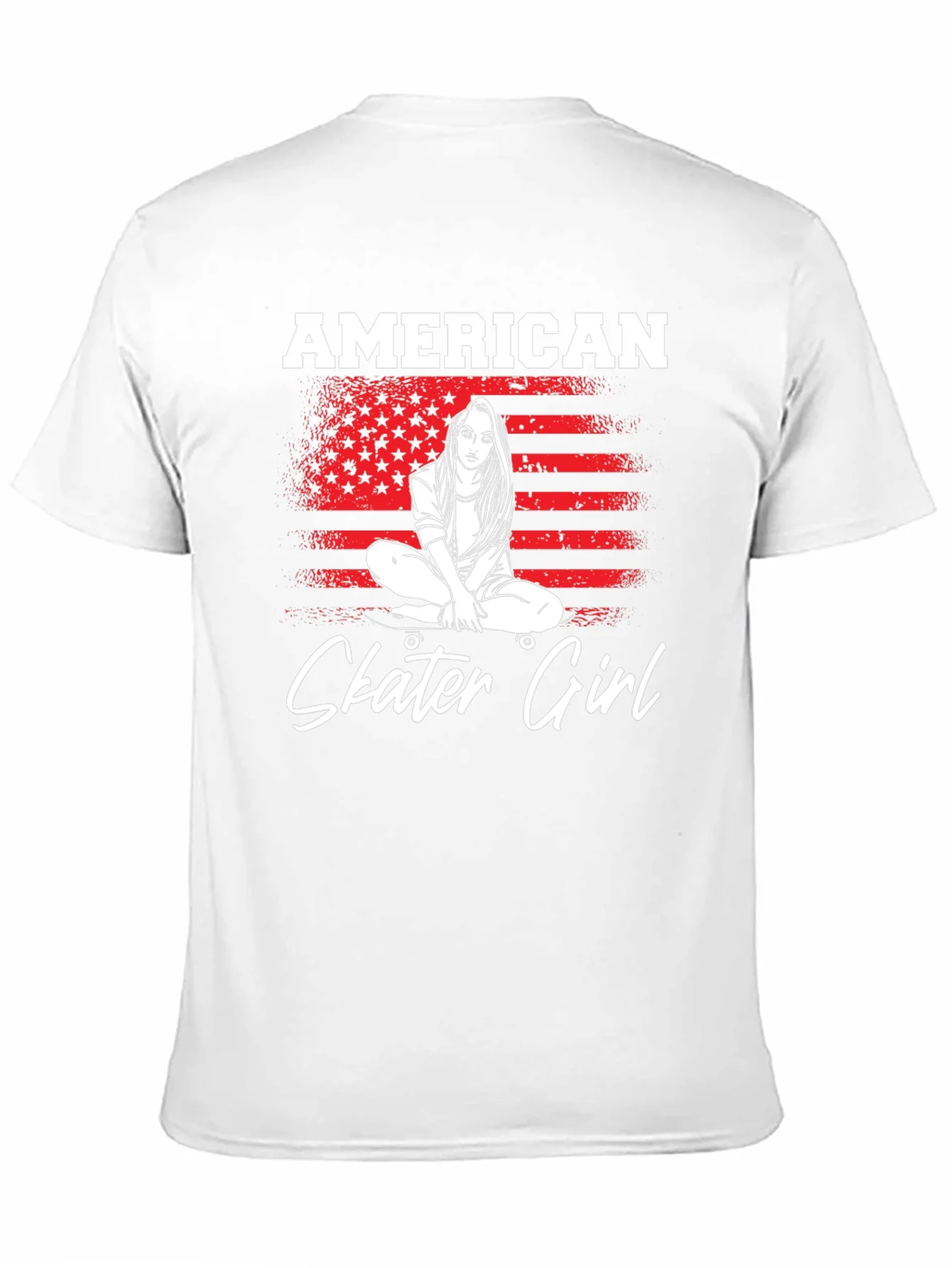 Camiseta Negra American Skater Girl Unisex