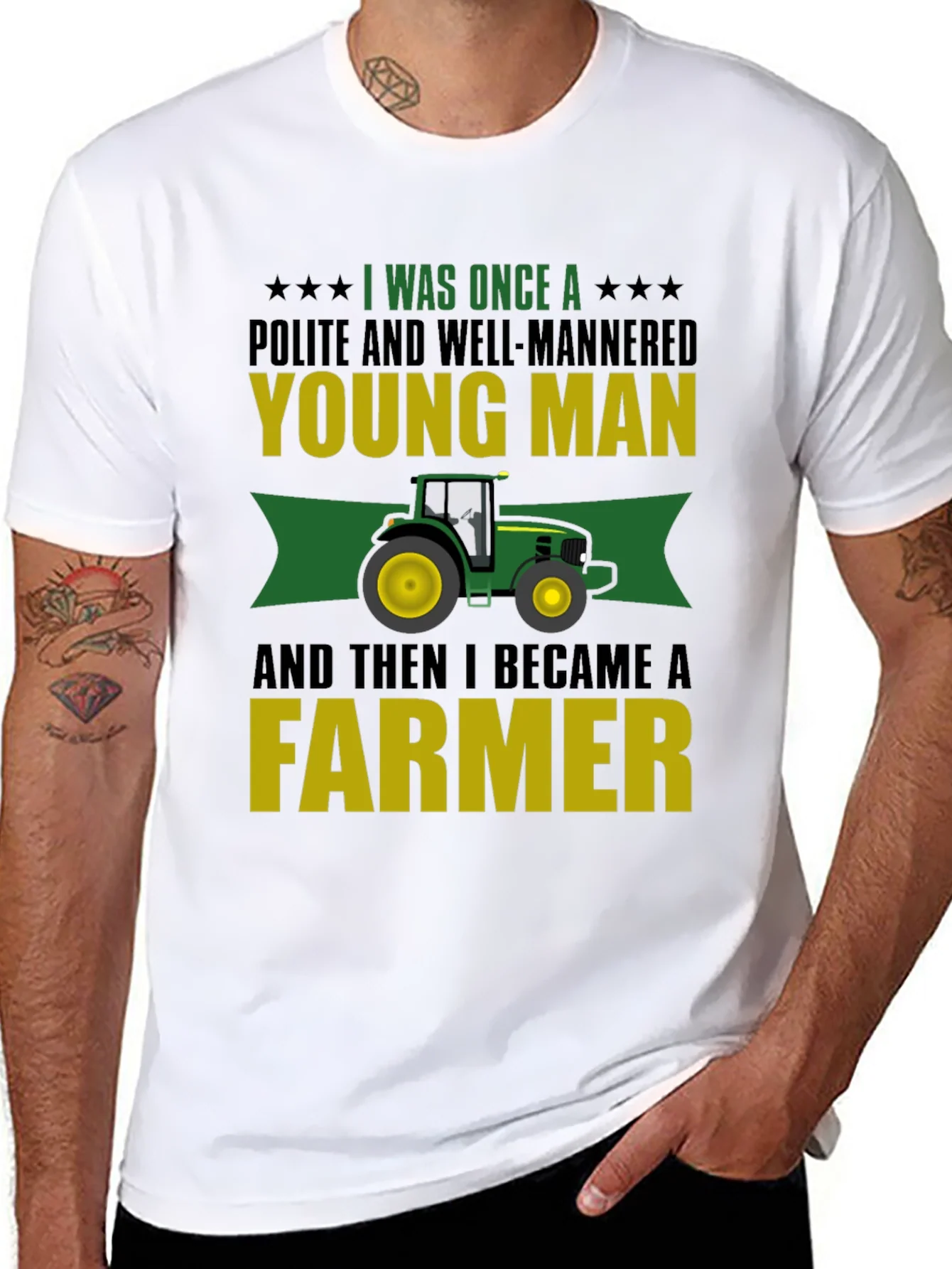 Camiseta Hombre Granjero: Elegancia y Humor