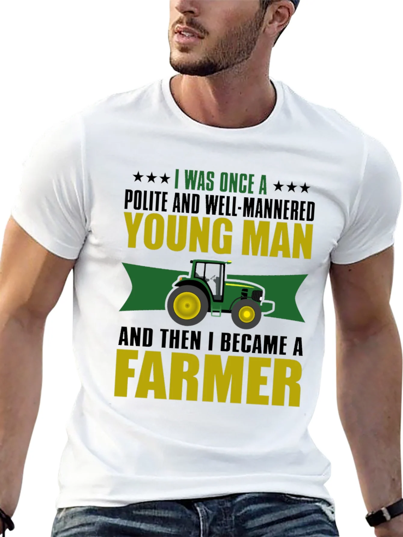 Camiseta Hombre Granjero: Elegancia y Humor