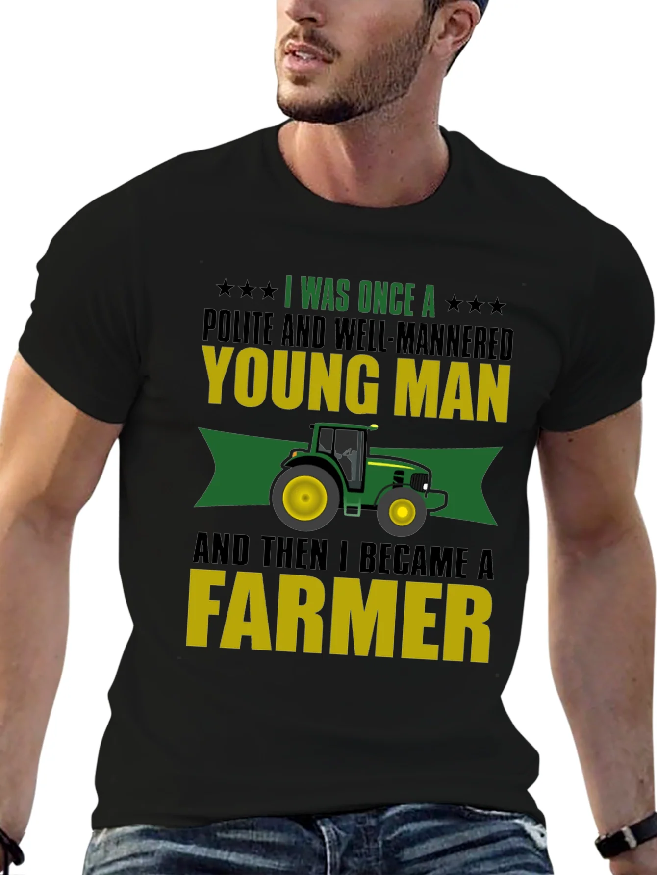 Camiseta Hombre Granjero: Elegancia y Humor
