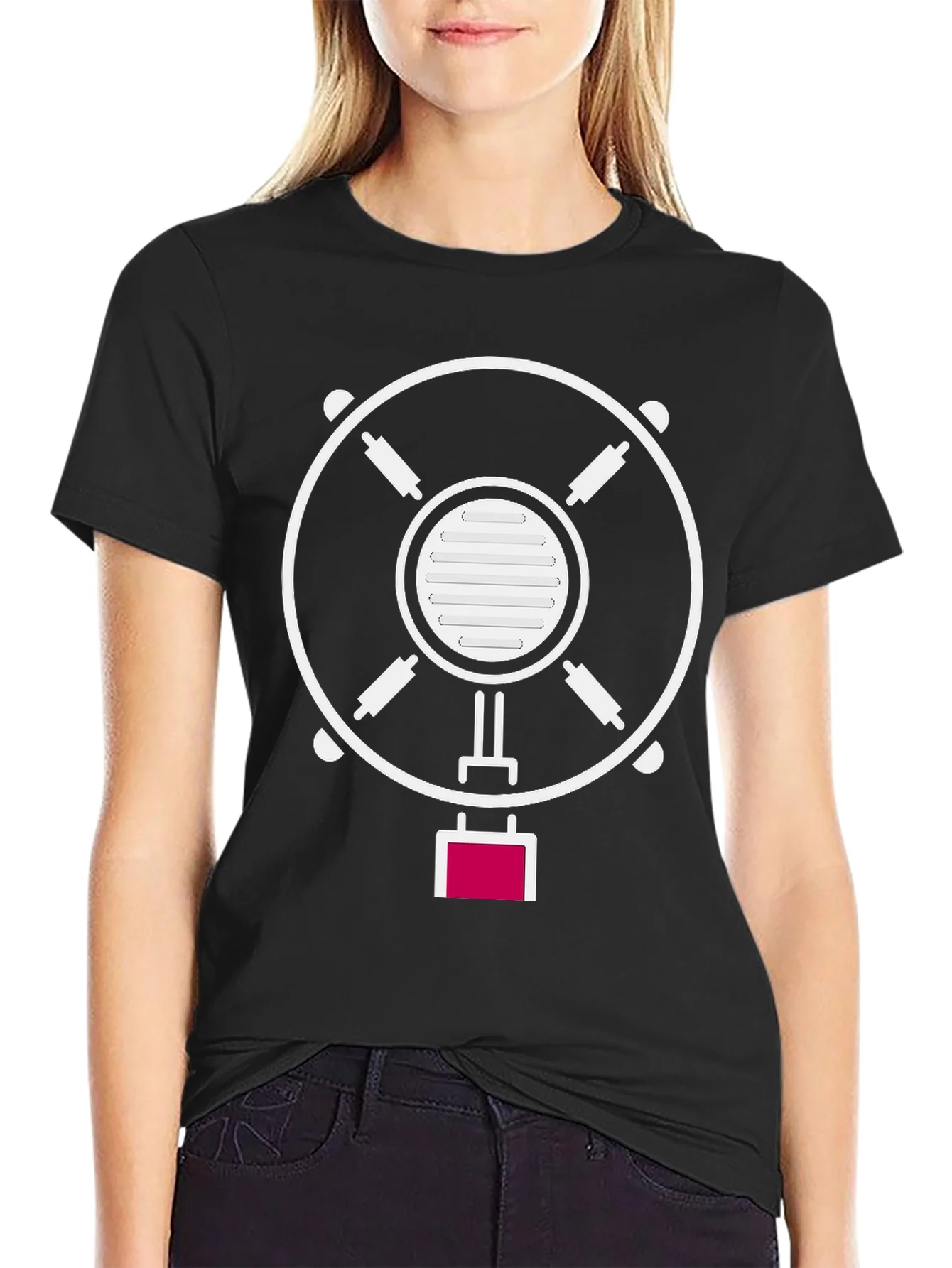 Rebbecca Microphone Graphic T-Shirt - Stylish Music Tee