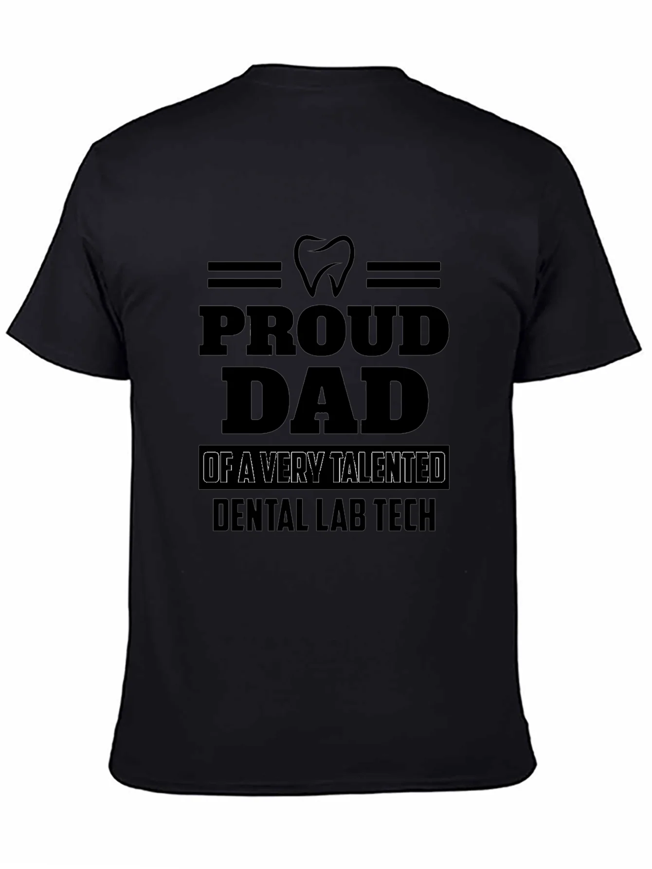 Camiseta Negra Pap¨¢ Orgulloso de T¨¦cnico Dental