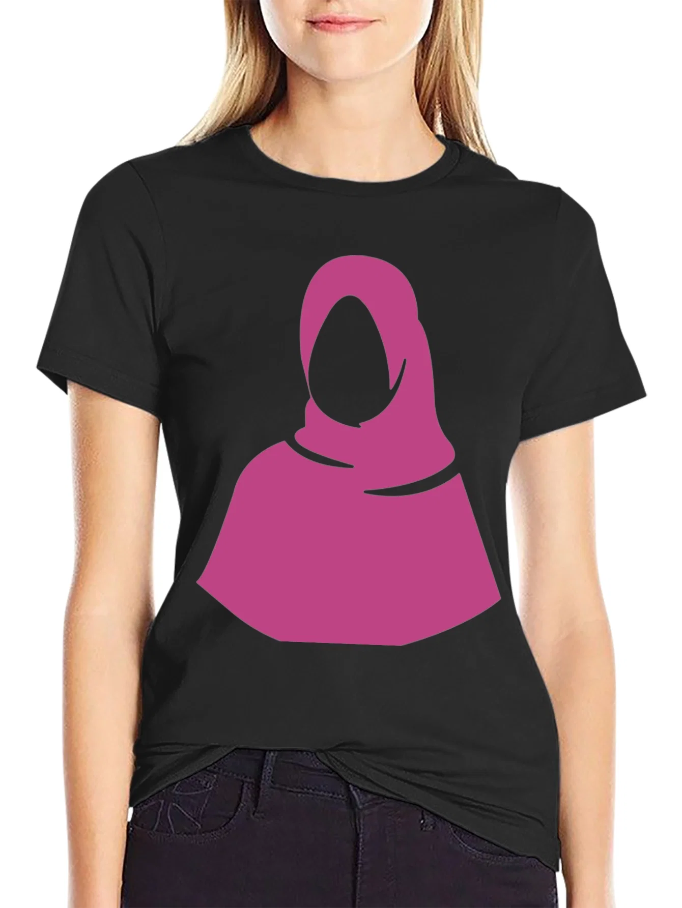 Rebbecca Minimalist Hijab Graphic Tee - Black