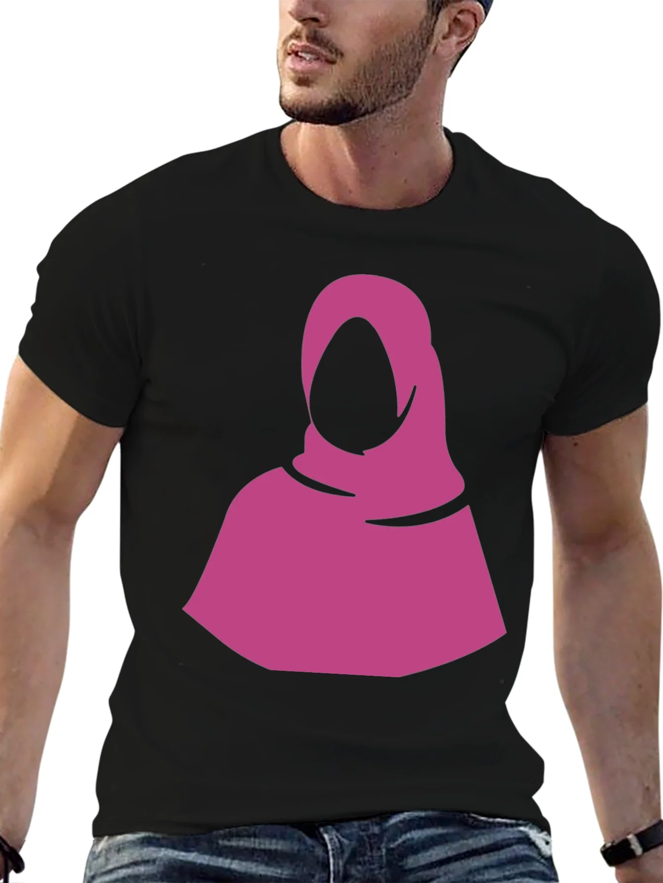 Rebbecca Minimalist Hijab Graphic Tee - Black
