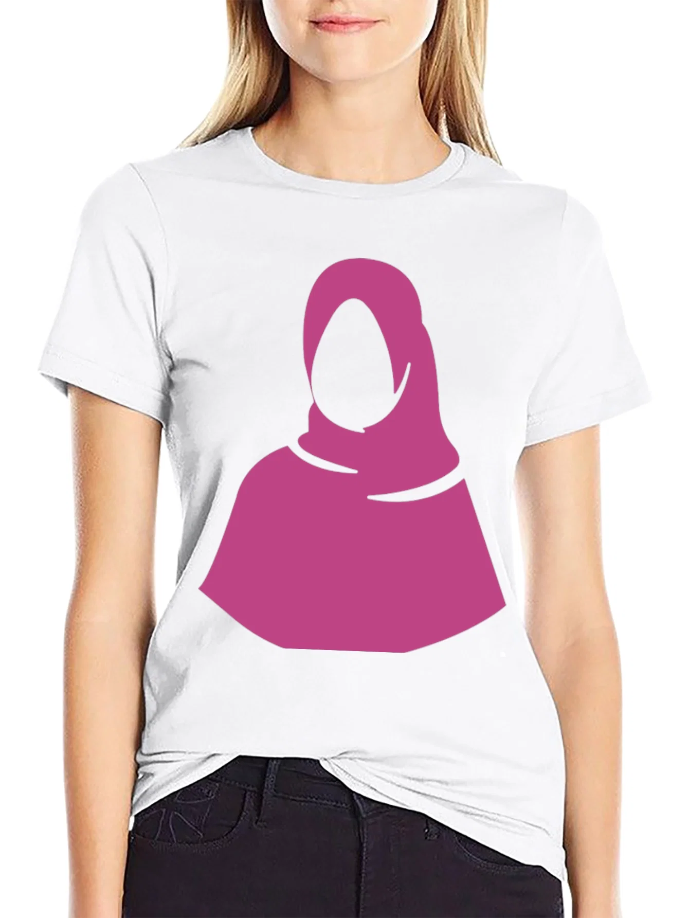 Rebbecca Minimalist Hijab Graphic Tee - Black