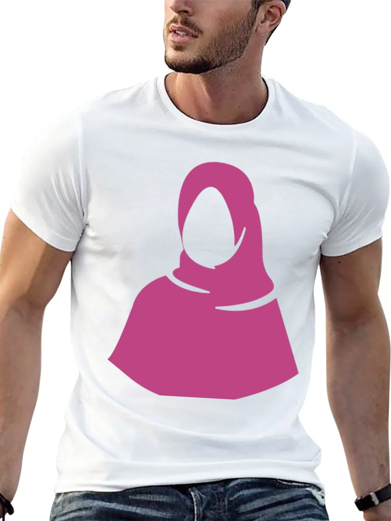 Rebbecca Minimalist Hijab Graphic Tee - Black
