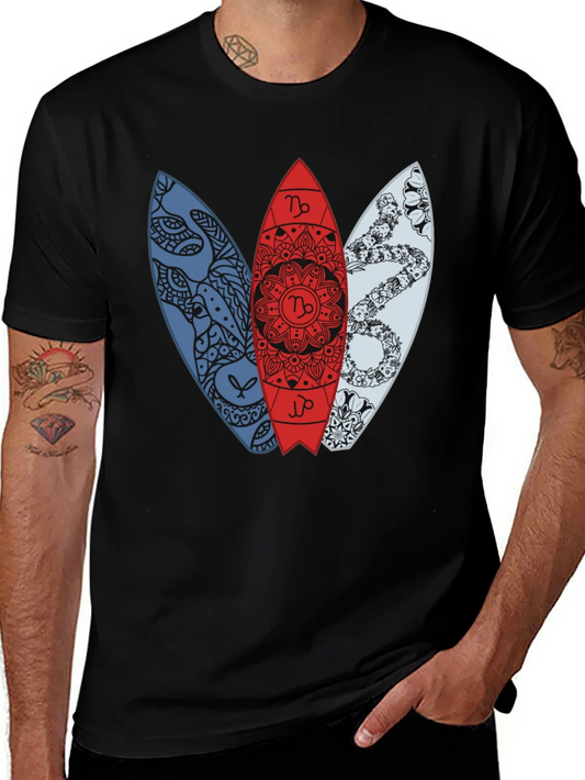 Rebbecca Surfboard Zodiac T-Shirt - Capricorn Design