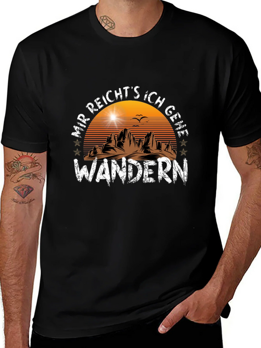 Camiseta Negra Wandern: ?Aventura al Aire Libre!