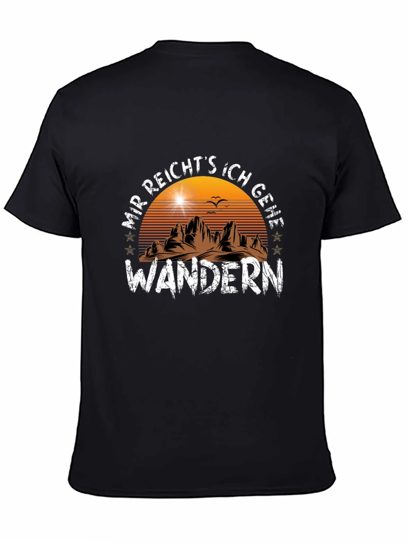 Camiseta Negra Wandern: ?Aventura al Aire Libre!