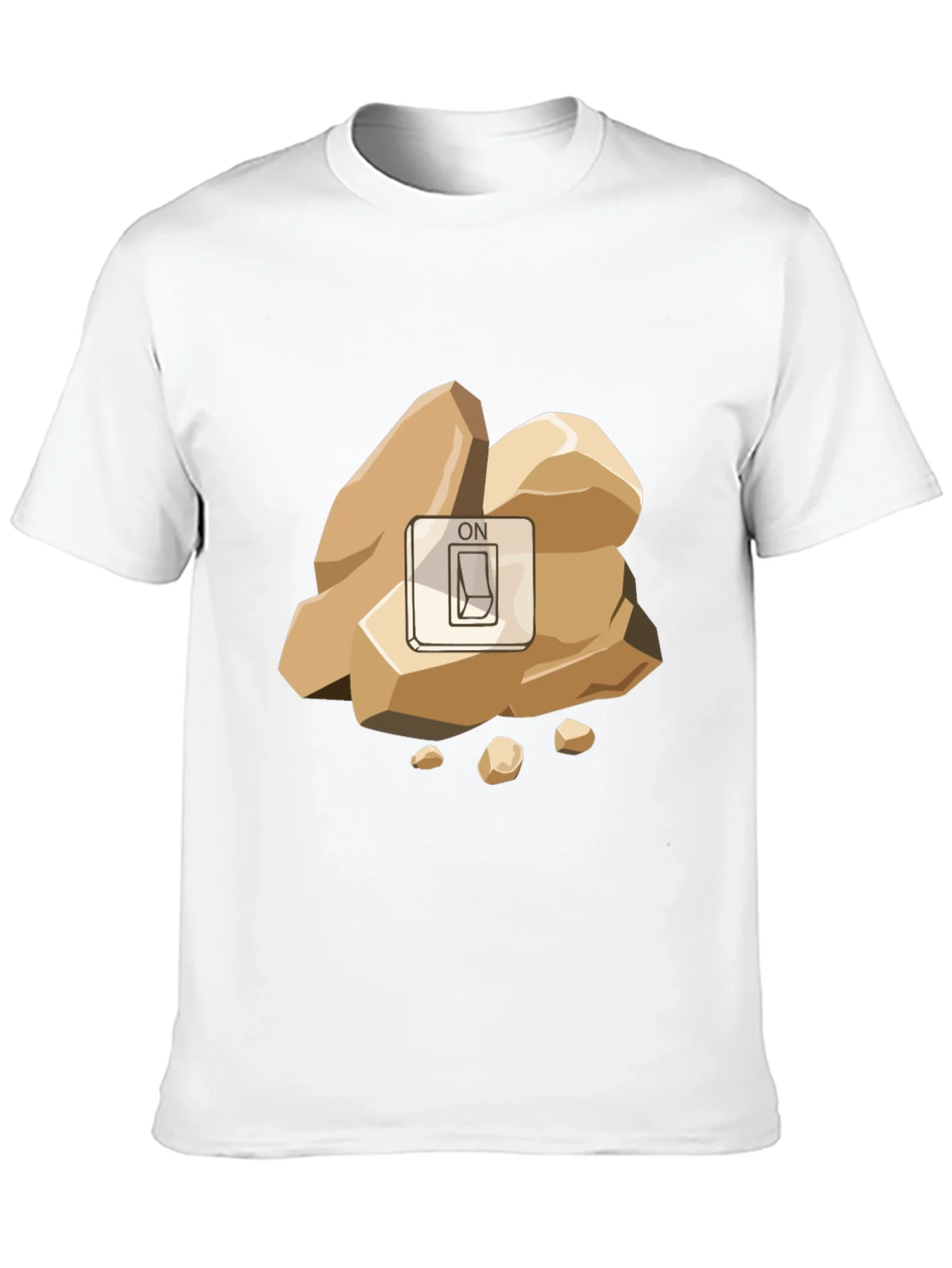 Camiseta Negra Roca Encendida Original y Divertida