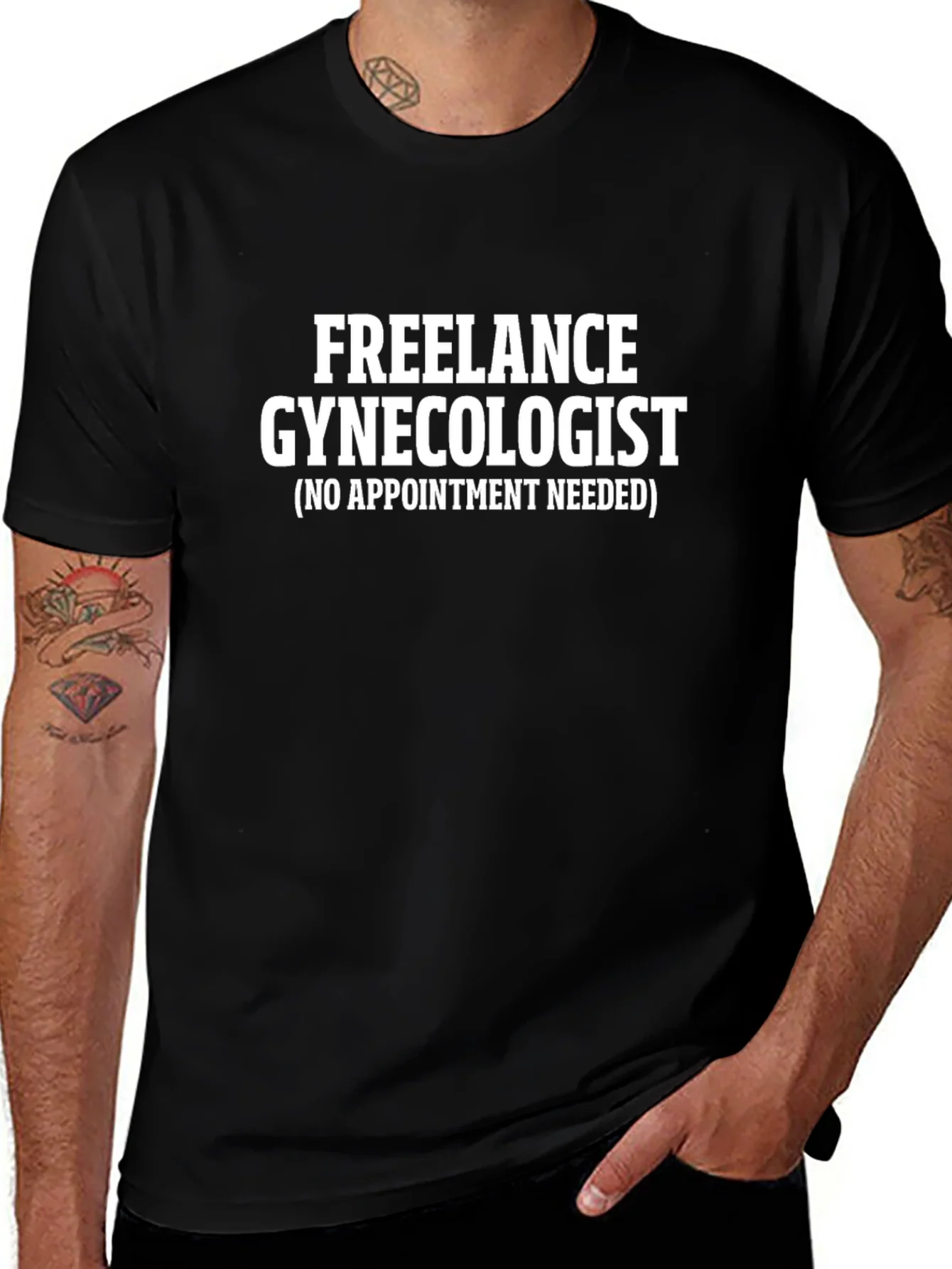 Rebbecca Freelance Gynecologist Funny Graphic Tee