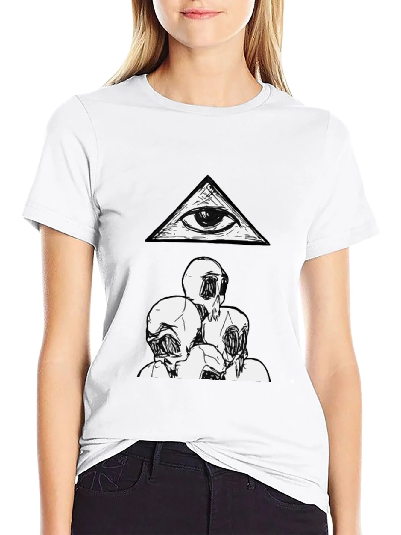 Camiseta negra con dise?o Illuminati
