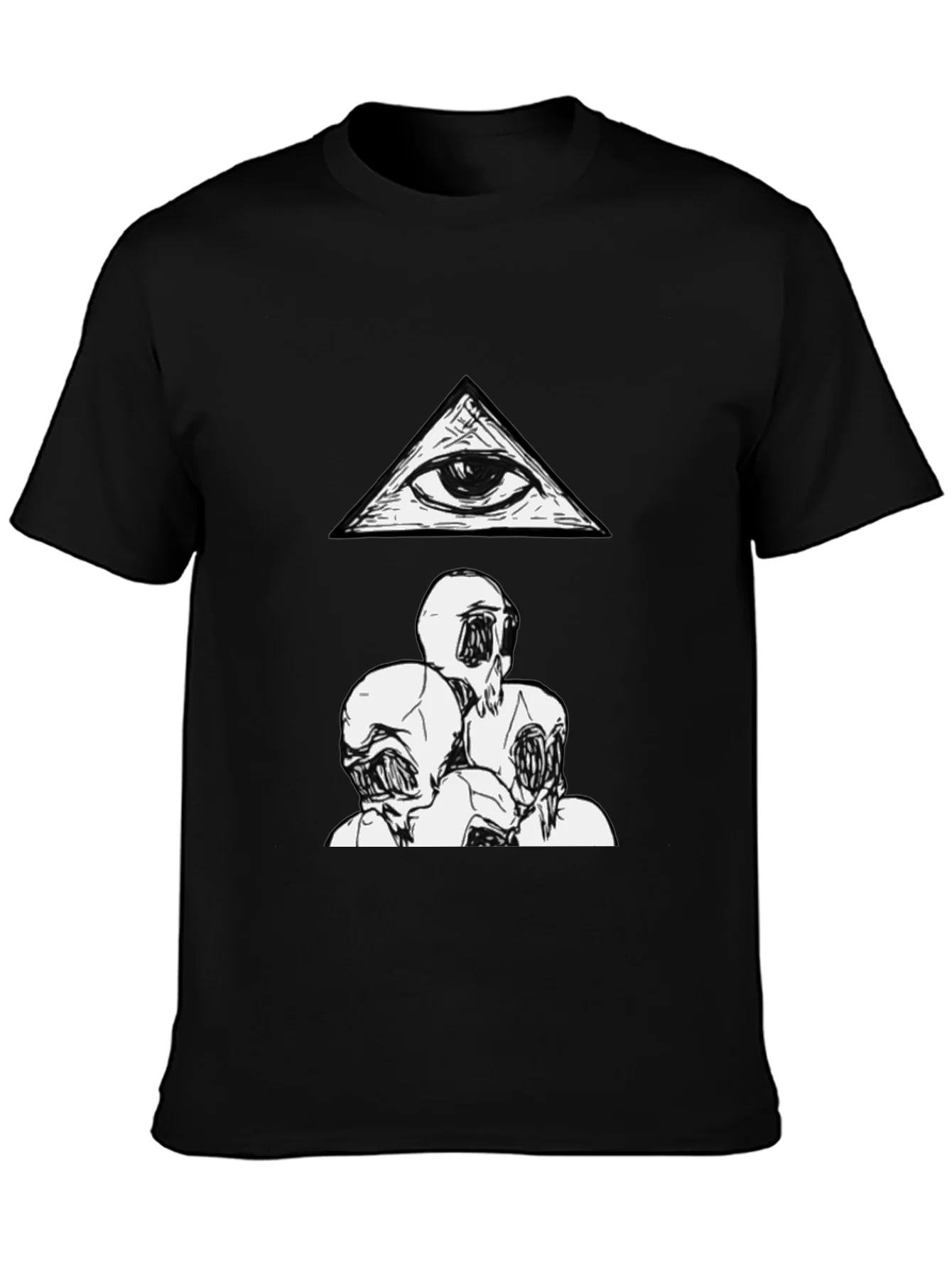 Camiseta negra con dise?o Illuminati