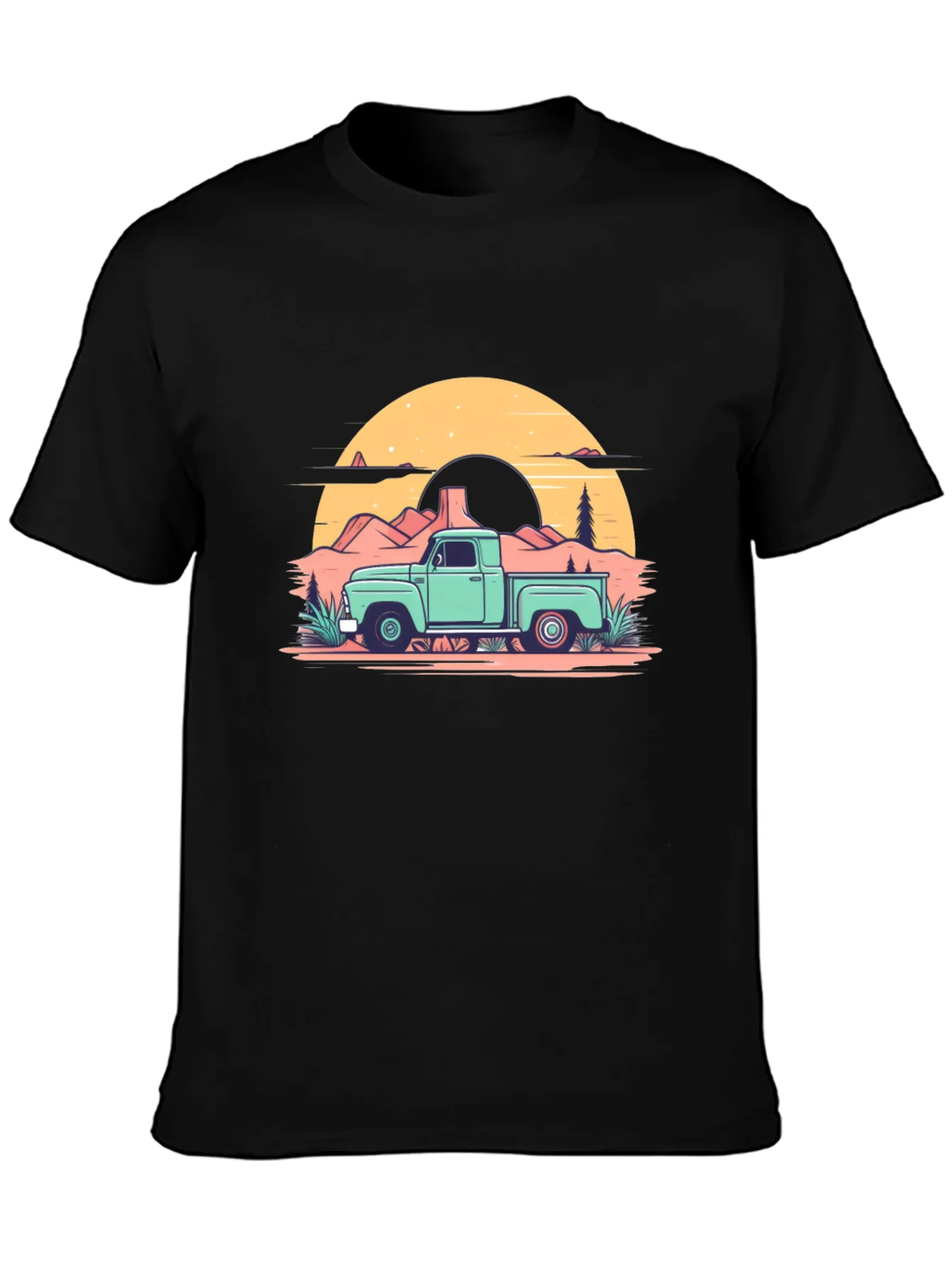 Rebbecca Retro Truck Graphic Tee - Black