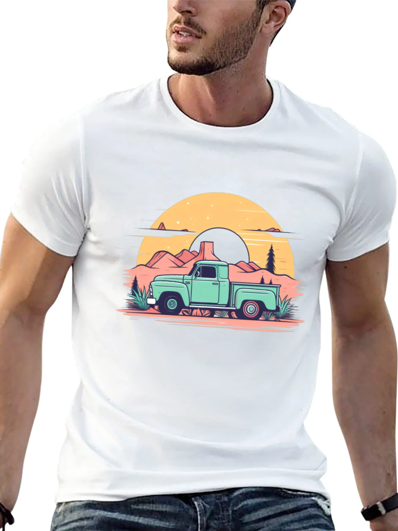 Rebbecca Retro Truck Graphic Tee - Black