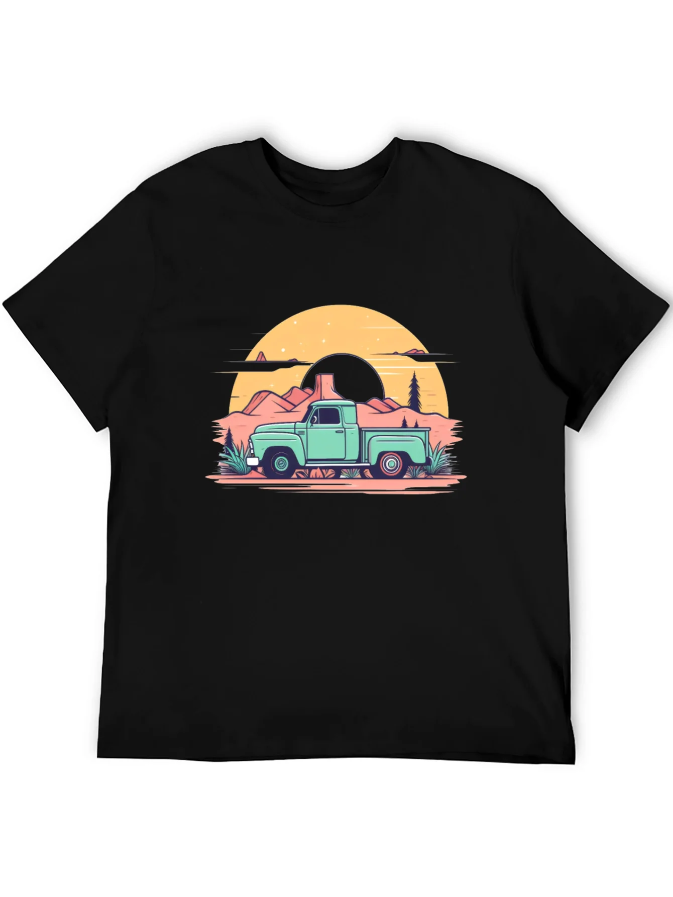 Rebbecca Retro Truck Graphic Tee - Black