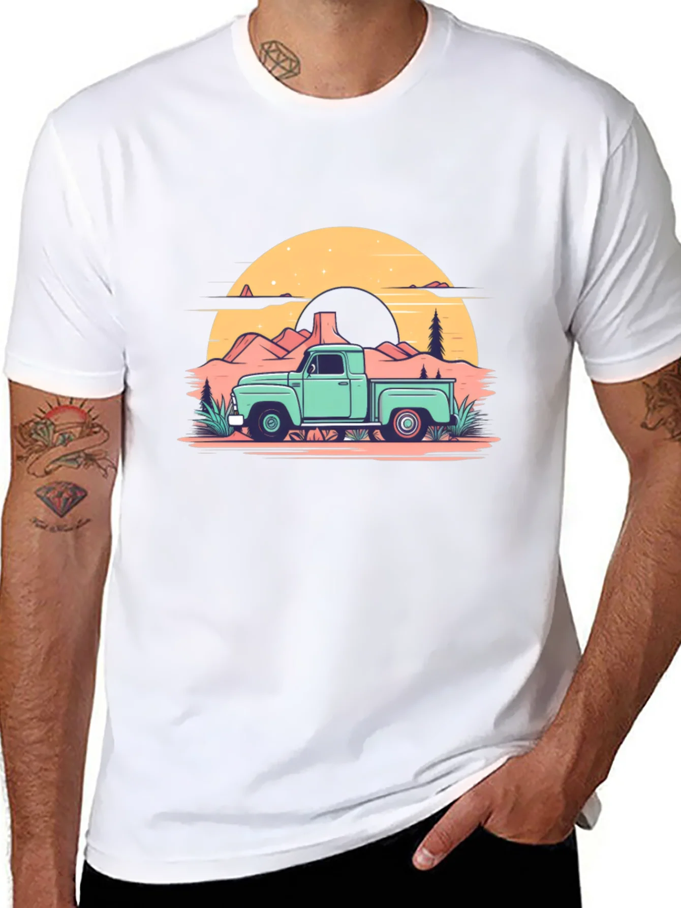Rebbecca Retro Truck Graphic Tee - Black