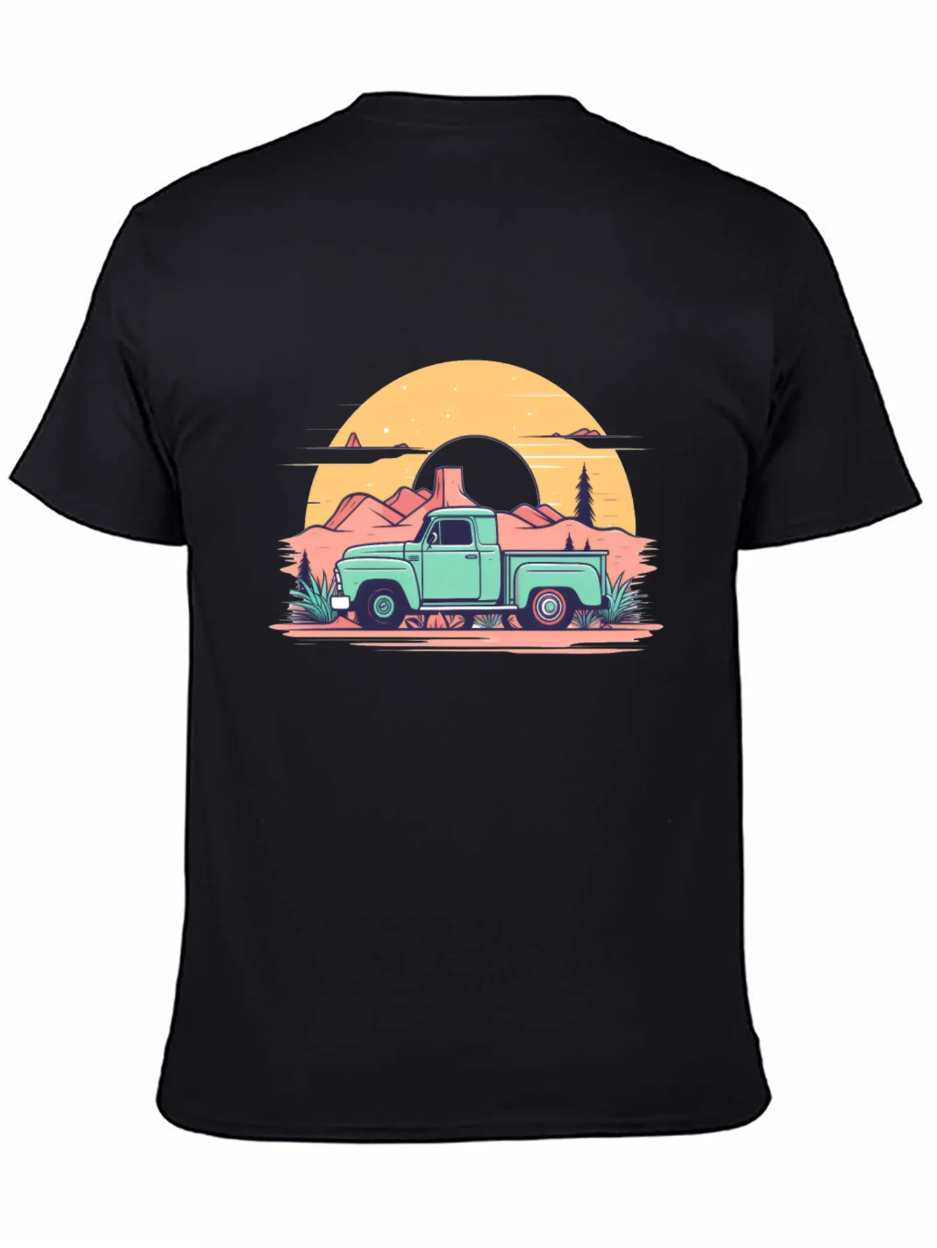 Rebbecca Retro Truck Graphic Tee - Black