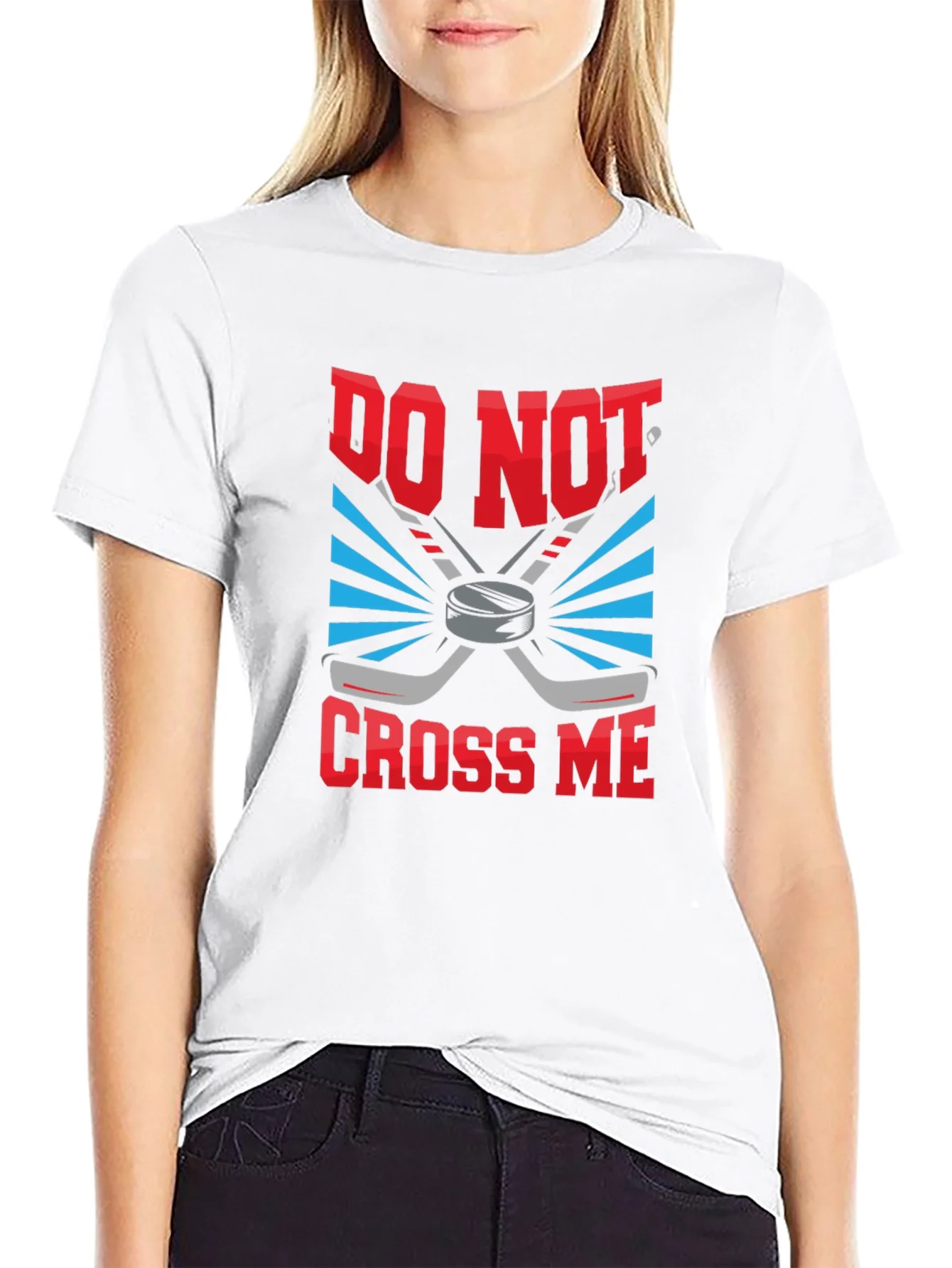 Camiseta Negra Do Not Cross Me Hockey