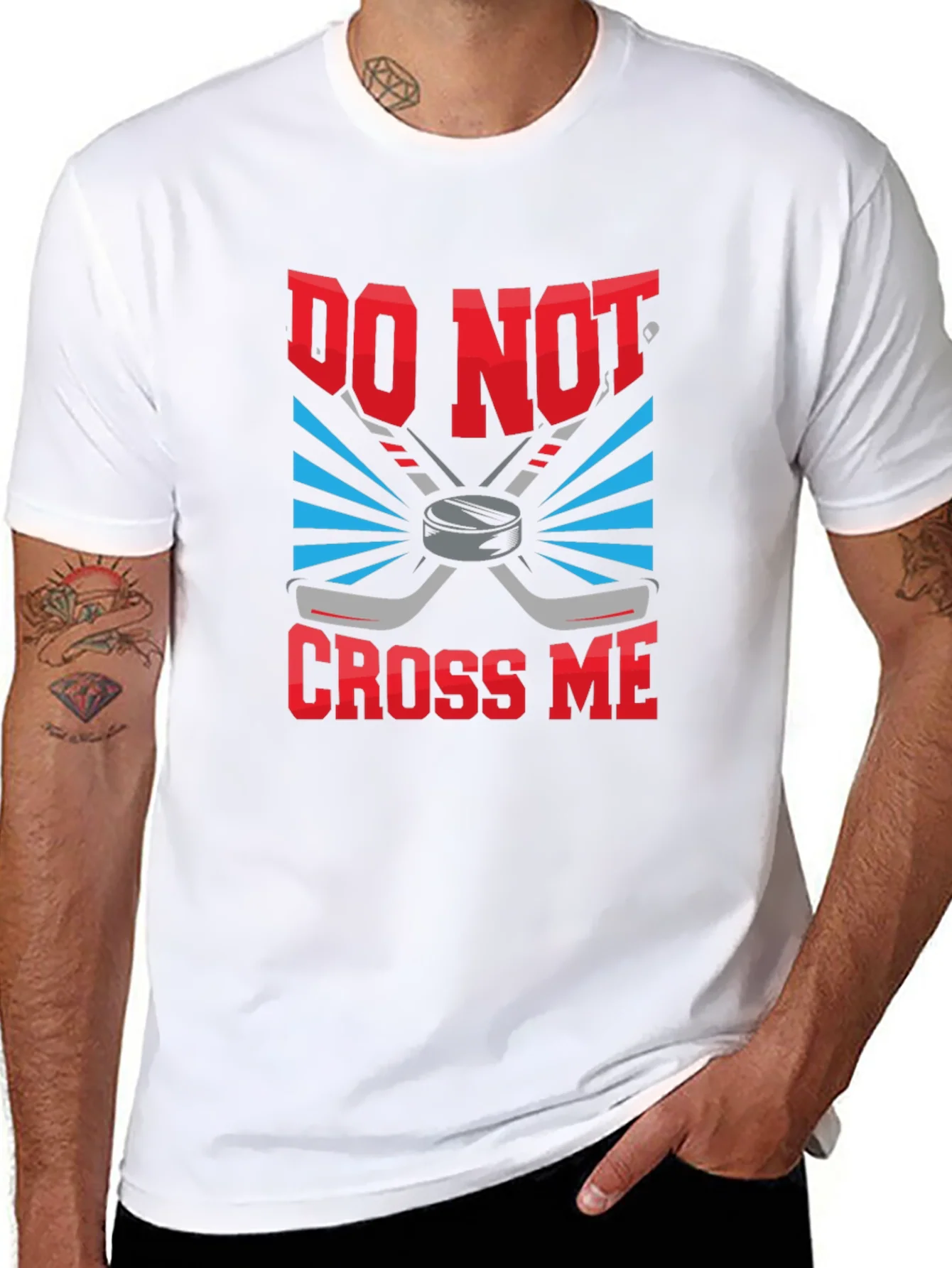 Camiseta Negra Do Not Cross Me Hockey