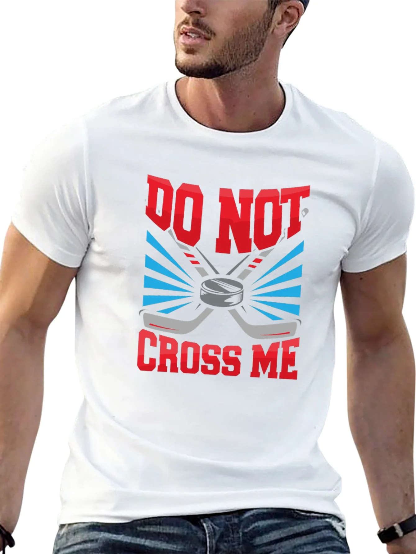 Camiseta Negra Do Not Cross Me Hockey