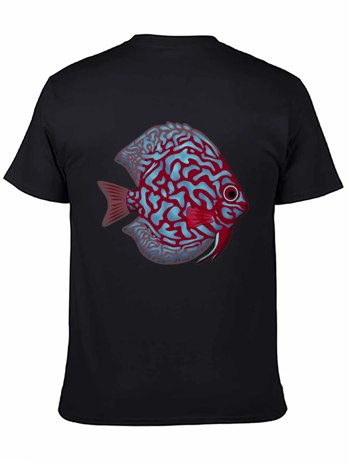 Rebbecca Cool Graphic Fish Print Black Tee