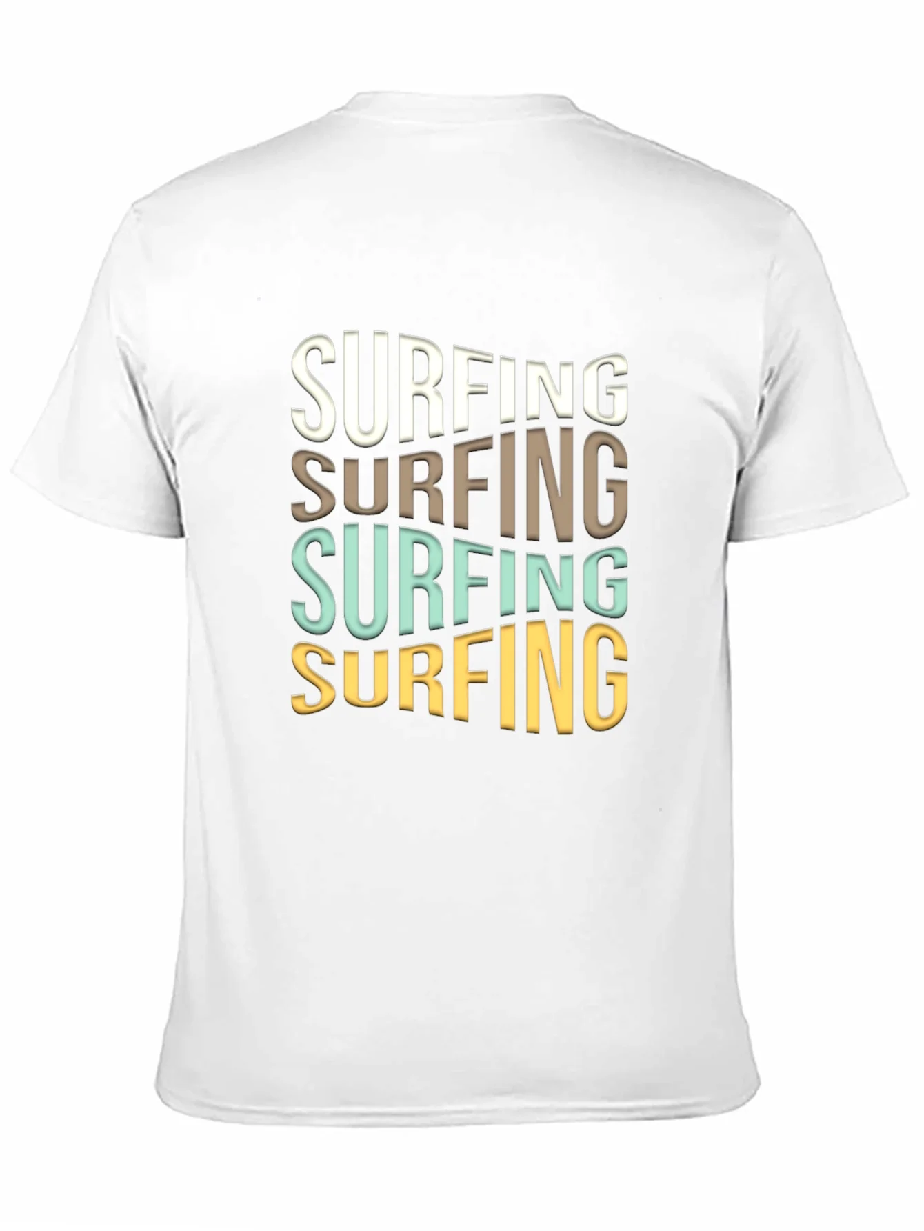 Camiseta Negra Surfing Estilo Retro