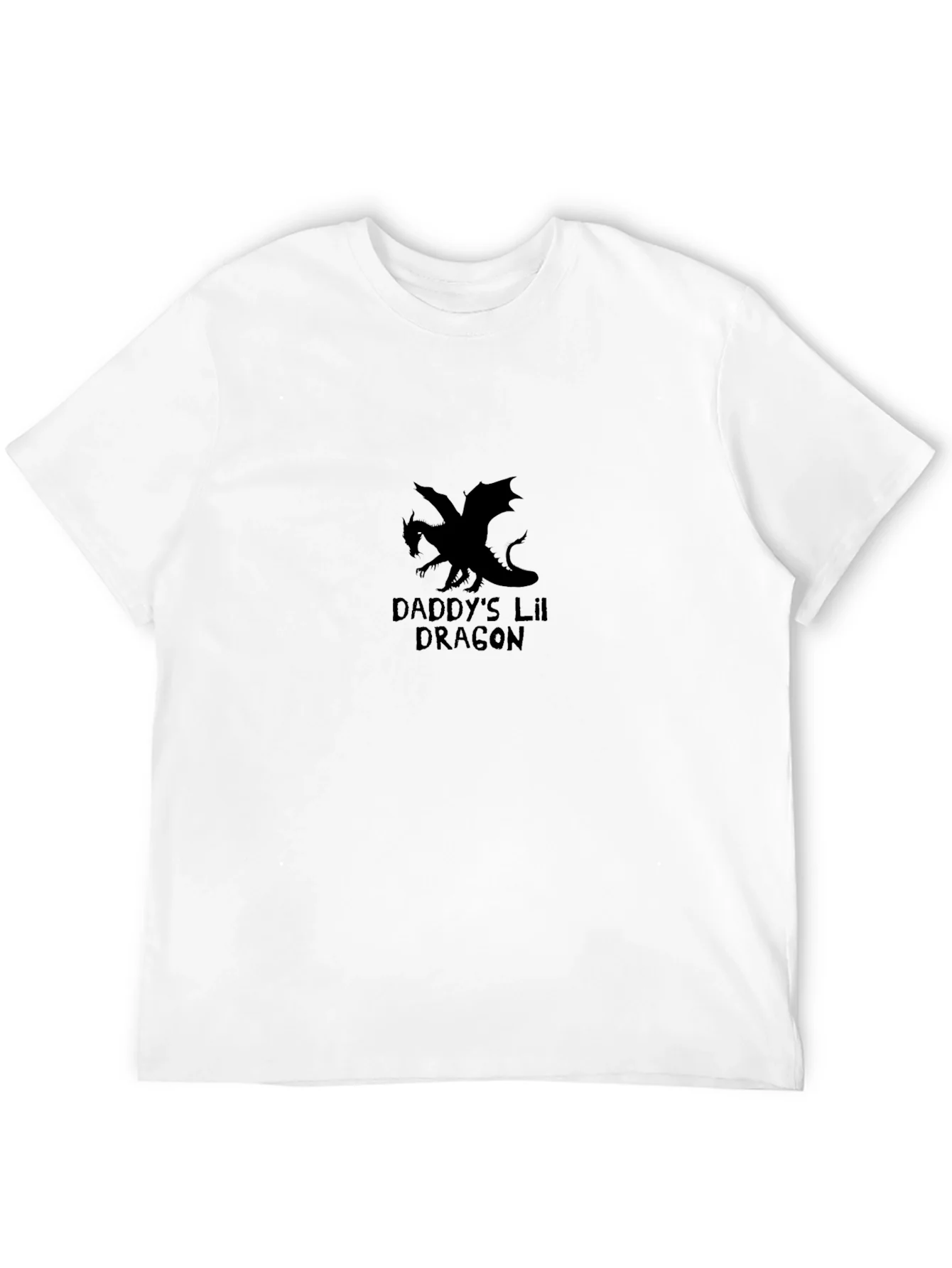 Camiseta Negra Daddys Lil Dragon para Hombre