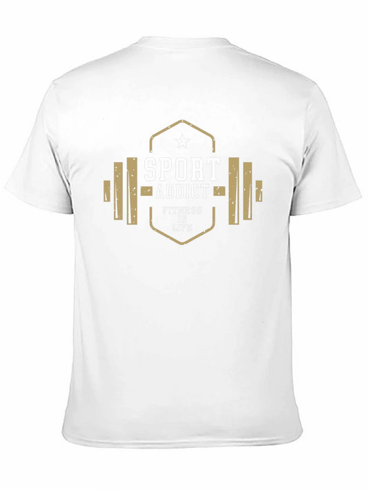 Camiseta Hombre Negra Sport Addict