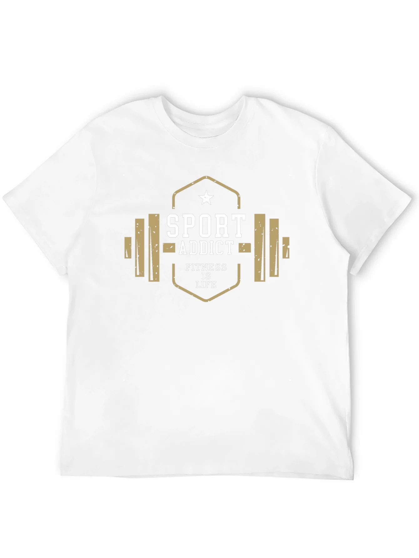 Camiseta Hombre Negra Sport Addict