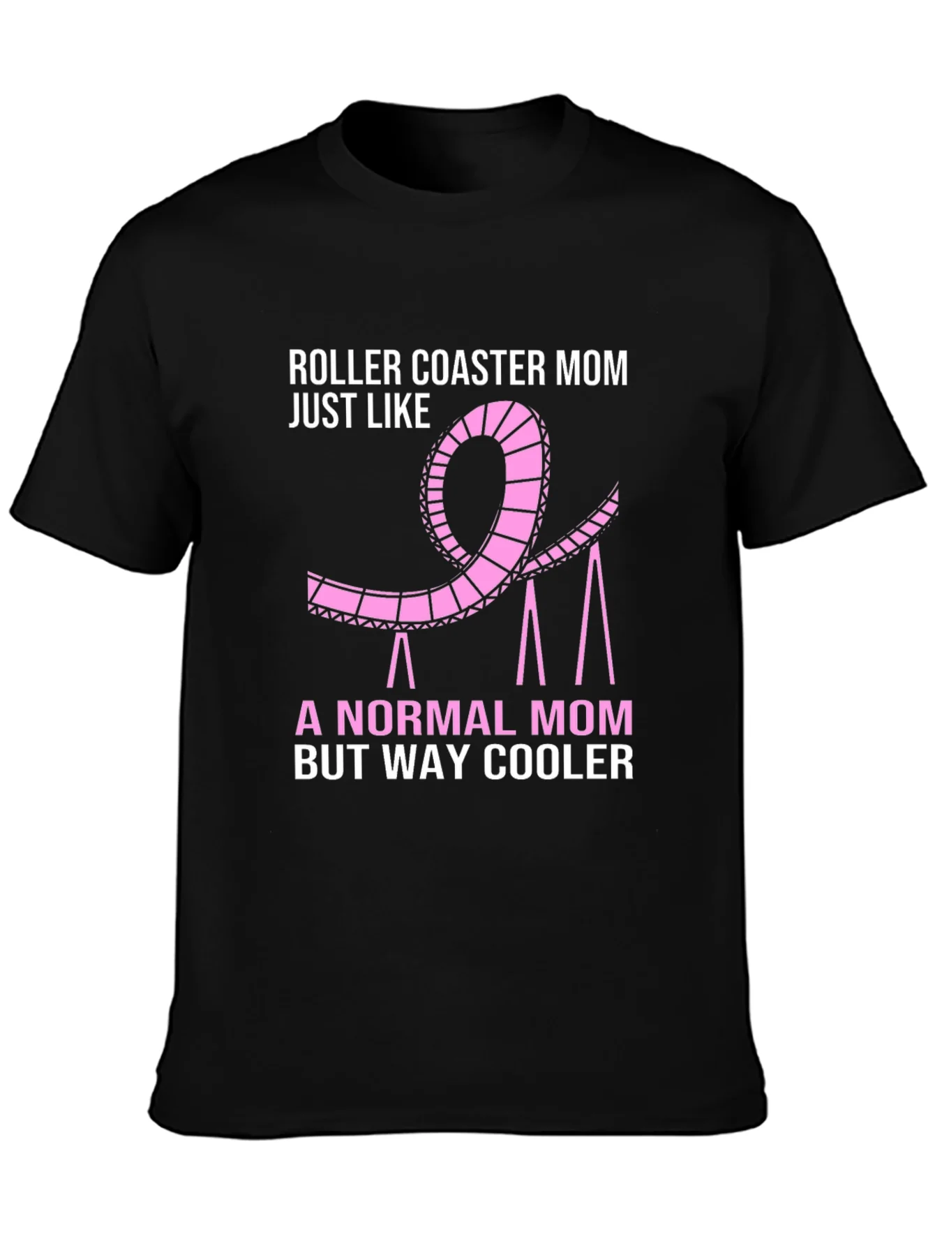 Camiseta Negra Roller Coaster Mom