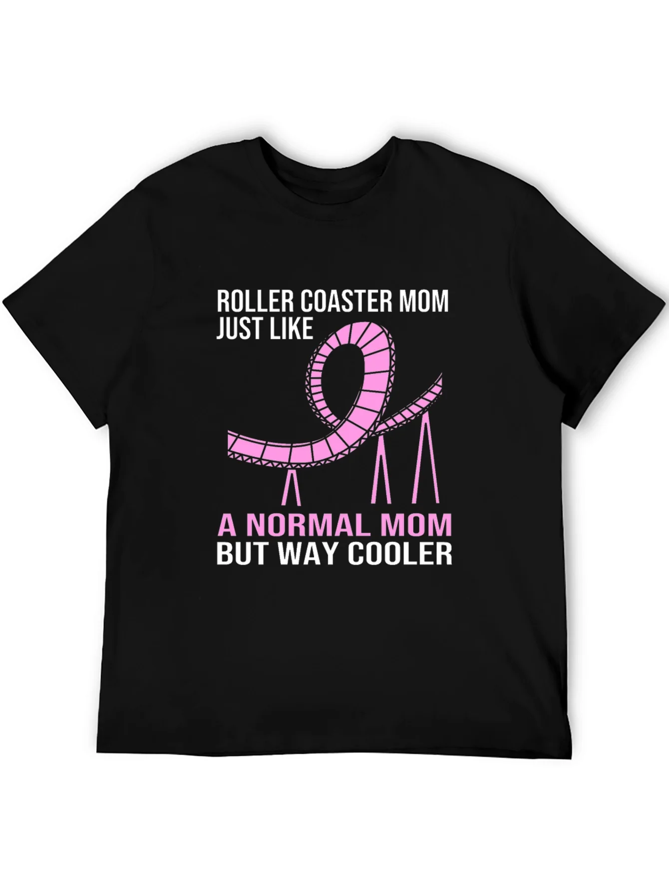 Camiseta Negra Roller Coaster Mom