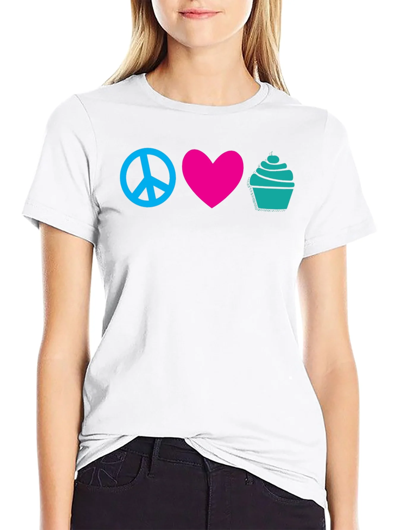 Rebbecca Peace Love Cupcakes Graphic Tee