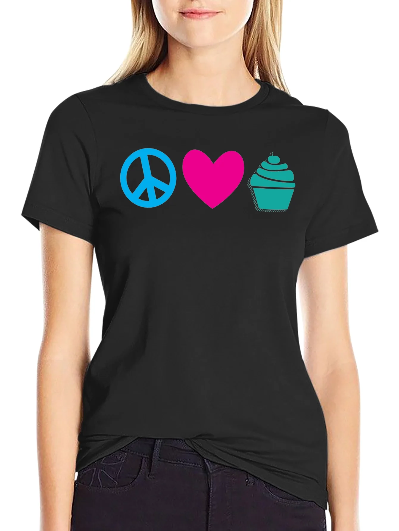 Rebbecca Peace Love Cupcakes Graphic Tee