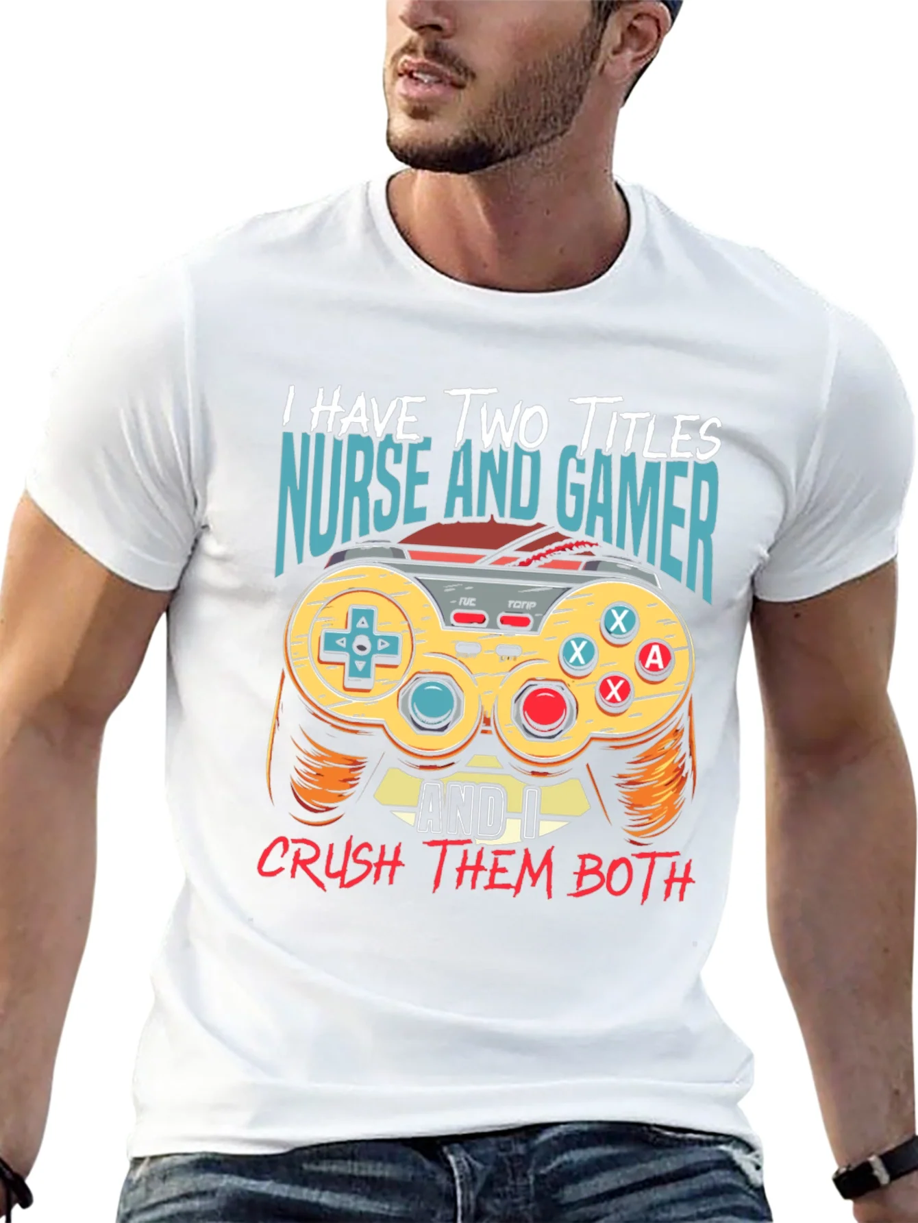 Camiseta Negra: Enfermera y Gamer - ?Doble T¨ªtulo!