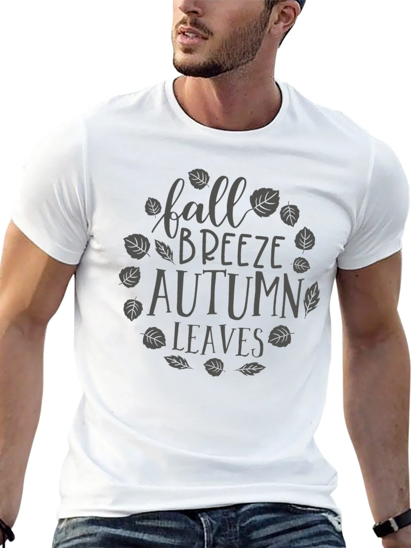 Rebbecca Fall Breeze Autumn Leaves Graphic T-Shirt
