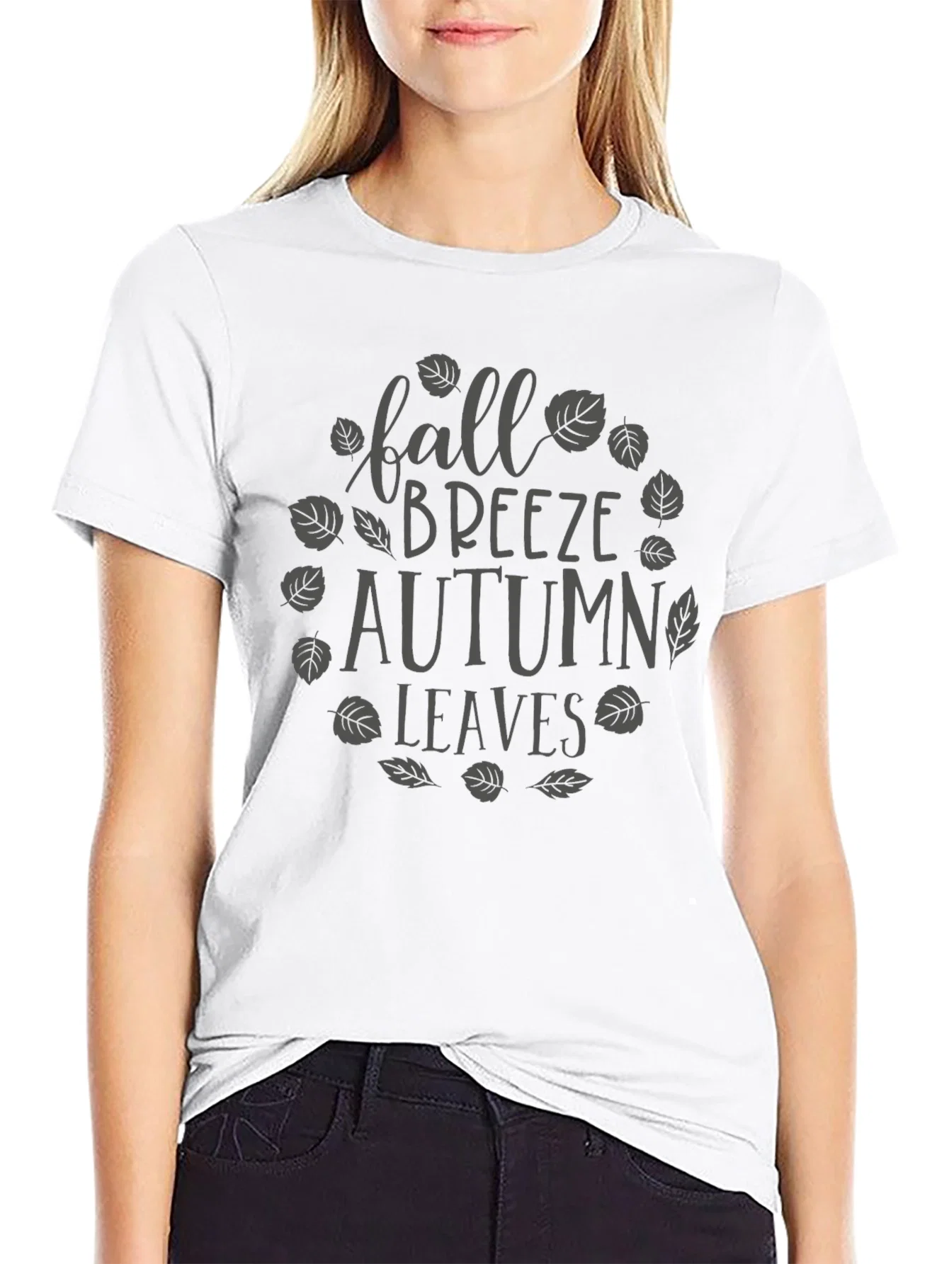 Rebbecca Fall Breeze Autumn Leaves Graphic T-Shirt
