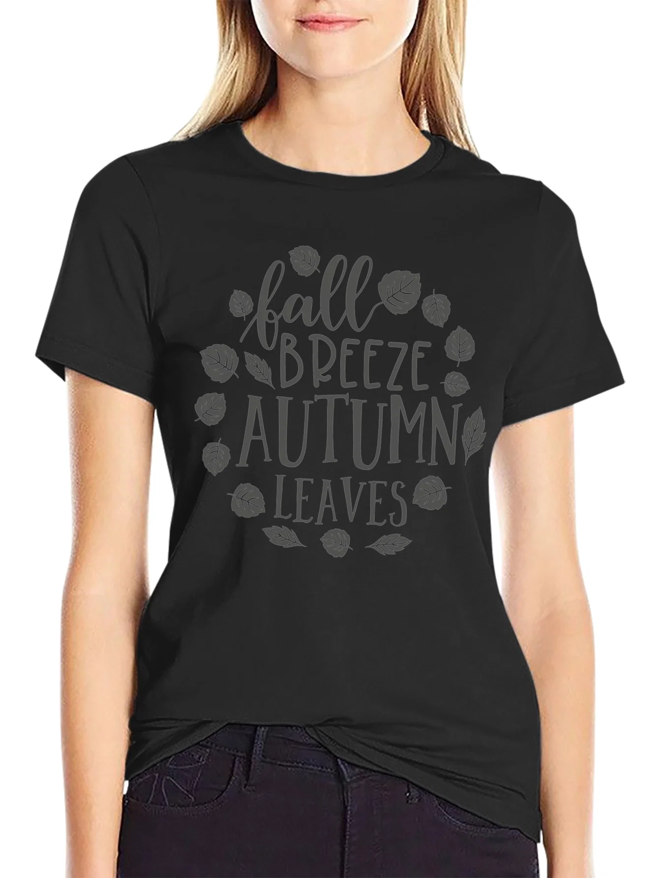 Rebbecca Fall Breeze Autumn Leaves Graphic T-Shirt