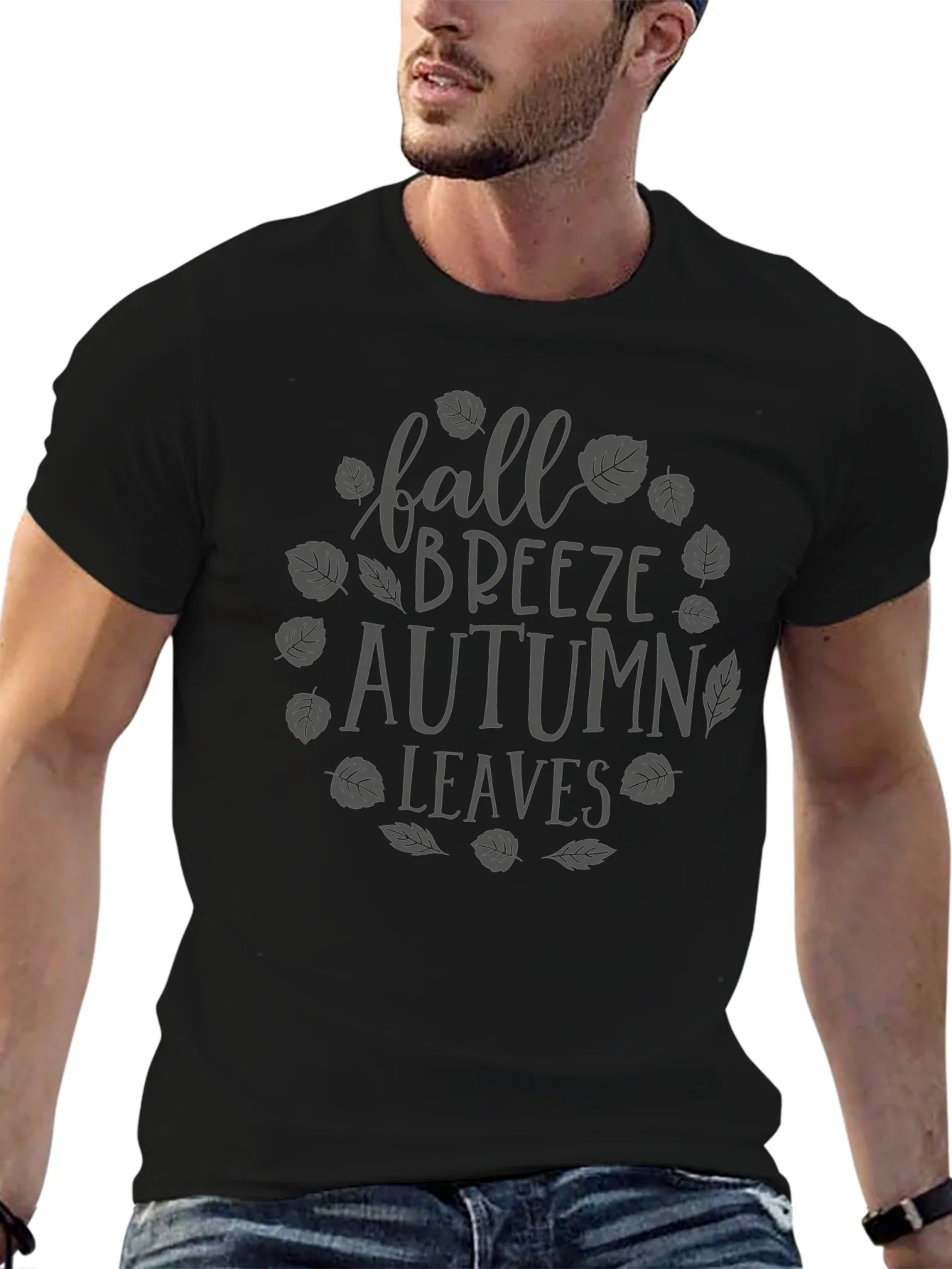 Rebbecca Fall Breeze Autumn Leaves Graphic T-Shirt