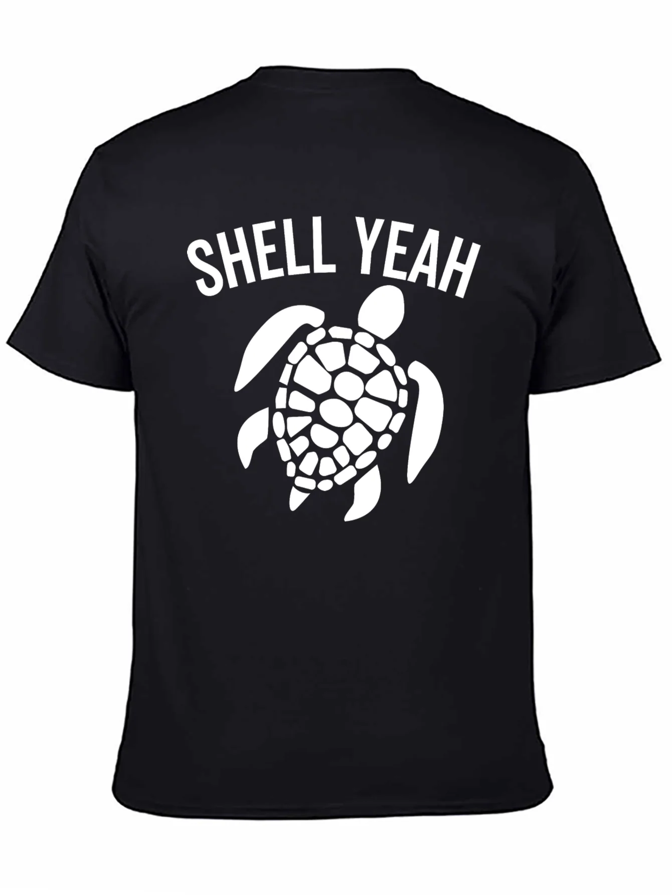 Camiseta Negra Shell Yeah con Dise?o de Tortuga