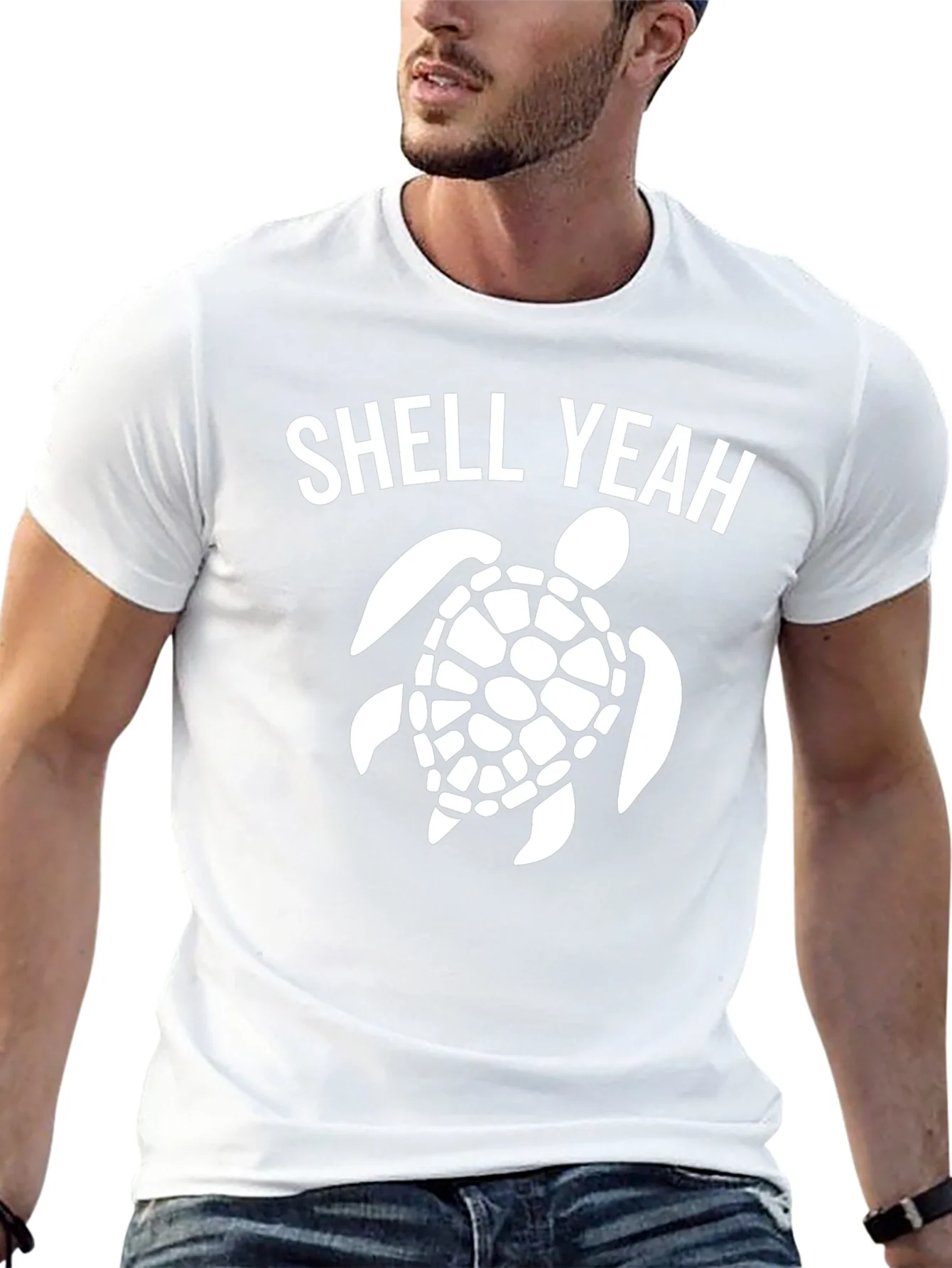 Camiseta Negra Shell Yeah con Dise?o de Tortuga