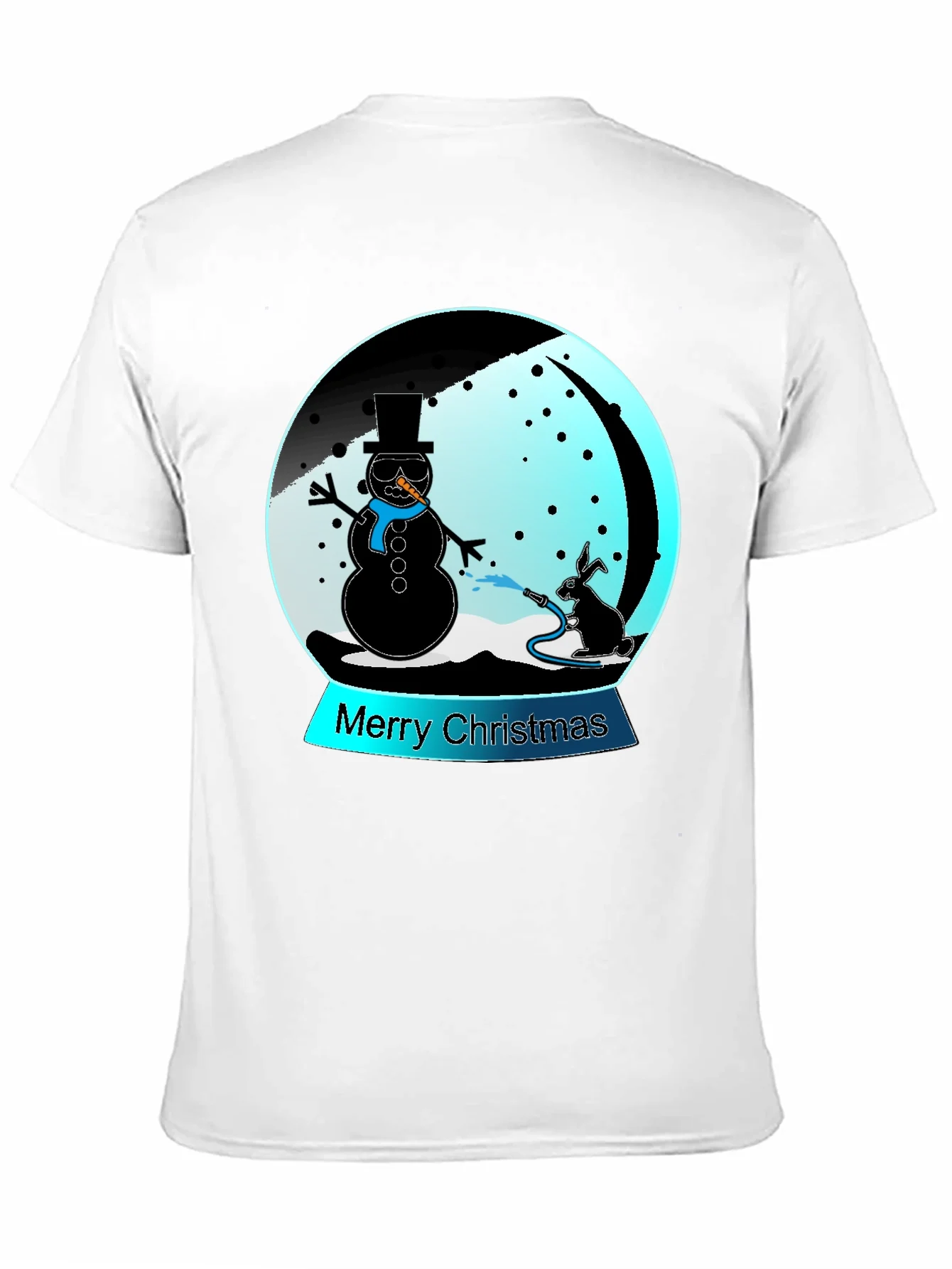 Camiseta Navide?a con Mu?eco de Nieve y Conejo